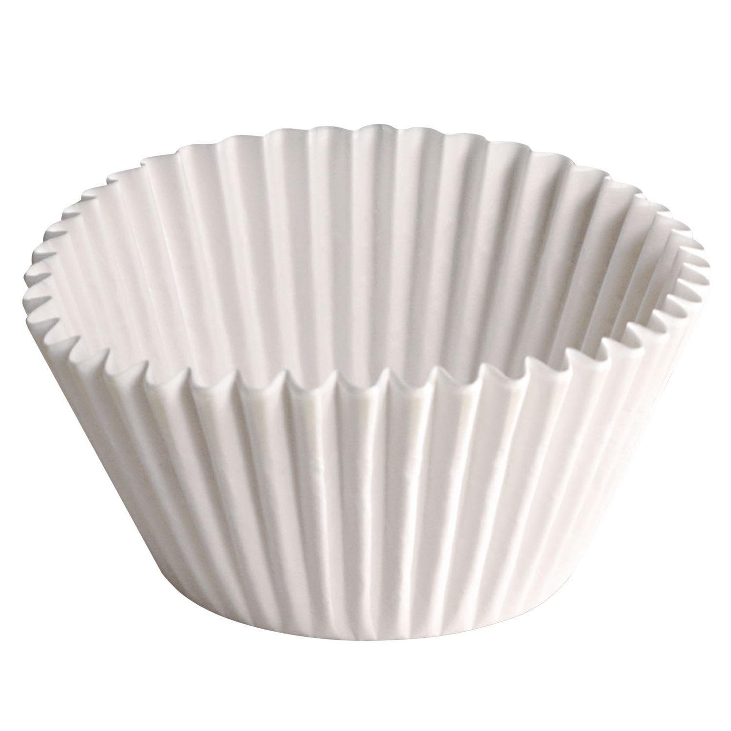 Hoffmaster HFM610070 Fluted Bake Cups, 2.25" Diameter x 1.88" h, White, Paper, 500/Pack, 20 Packs/Carton