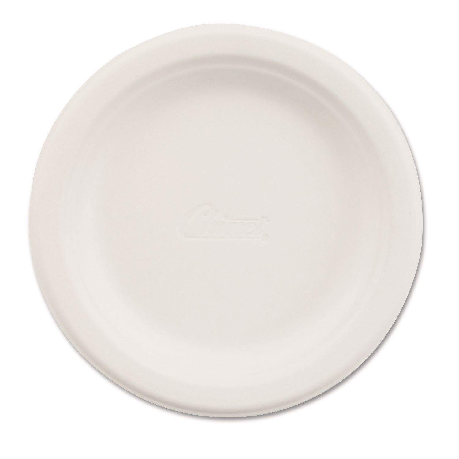 Chinet HUH21225PK Paper Dinnerware, Plate, 6" Dia, White, 125/pack