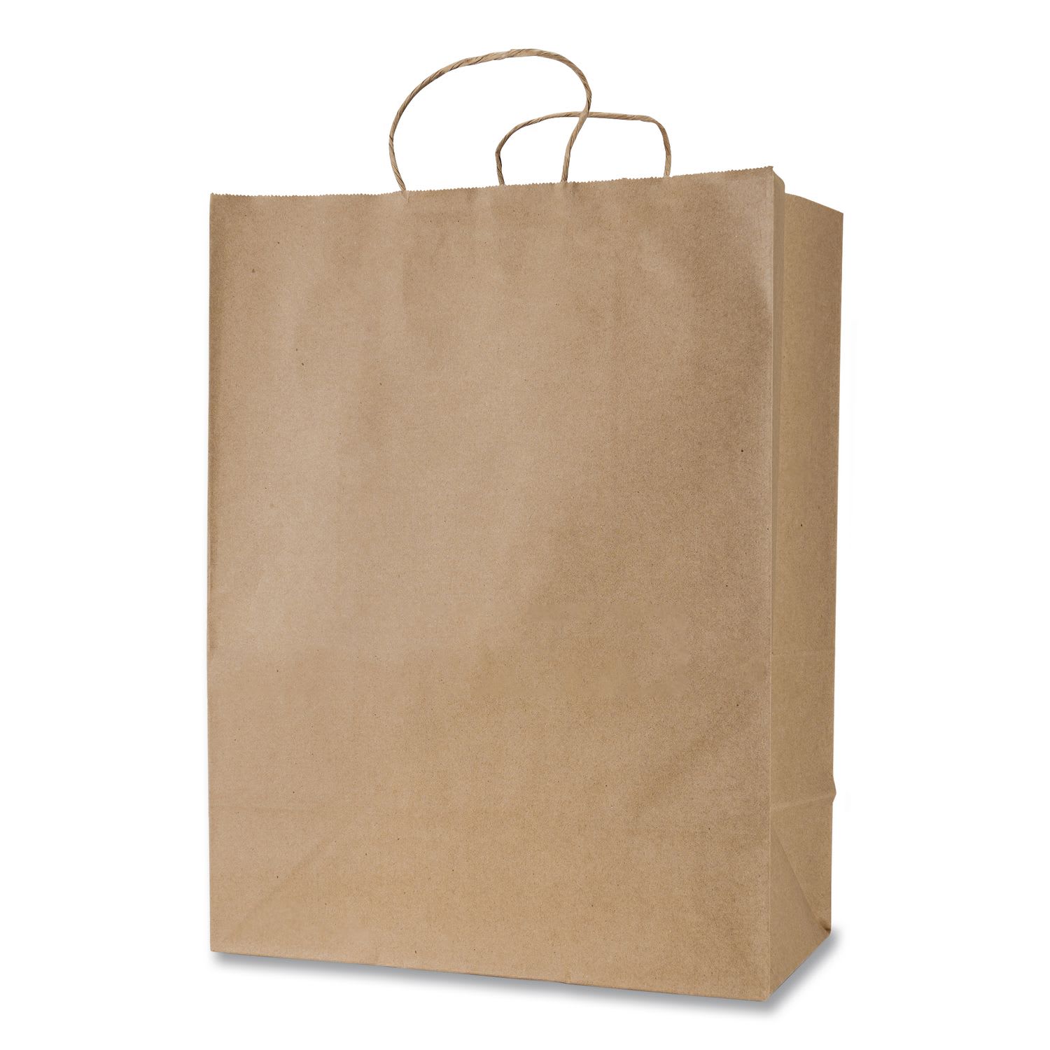 Inteplast Group IBSKRFTW13717 Get Reddi Paper Bags, Mercado Size, 65# Basis Weight, Twisted Rope Handles, 13 x 7 x 17, Brown, 250/Carton