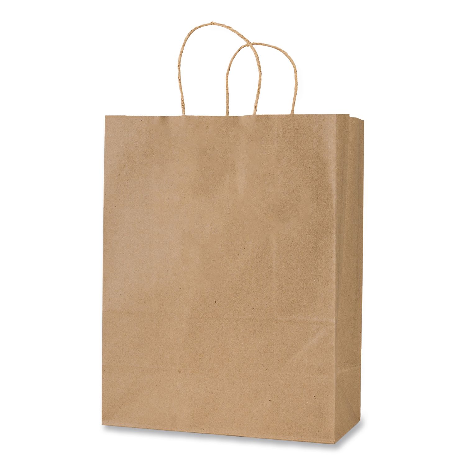 Inteplast Group IBSKRFTW8410 Get Reddi Paper Bags, Pulse Size, 60# Basis Weight, Twisted Rope Handles, 8 x 4.5 x 10.25, Brown, 250/Carton