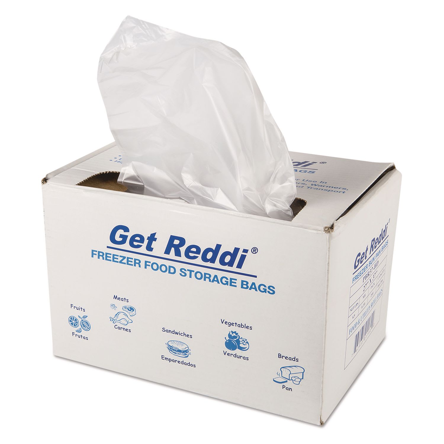 Inteplast Group IBSPBR37HD Get Reddi Freezer Food Storage Bags for Full-Size Bun Pans, Includes Twist-Ties, 27" x 37", Natural, 200/Carton