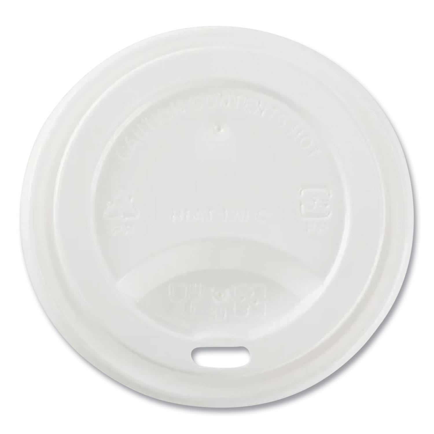 Karat KRTCKDL508WPP Hot Cup Lids, Sipper Lid, Fits 8 oz Hot Cups, Plastic, White, 1,000/Carton