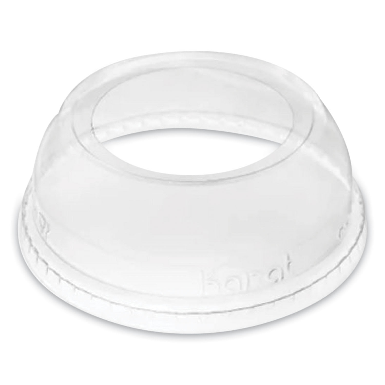 Karat KRTCKDL626WH PET Lids, Wide Opening Dome, Fits 12 oz to 24 oz Cold Cups, Plastic, Clear, 1,000/Carton