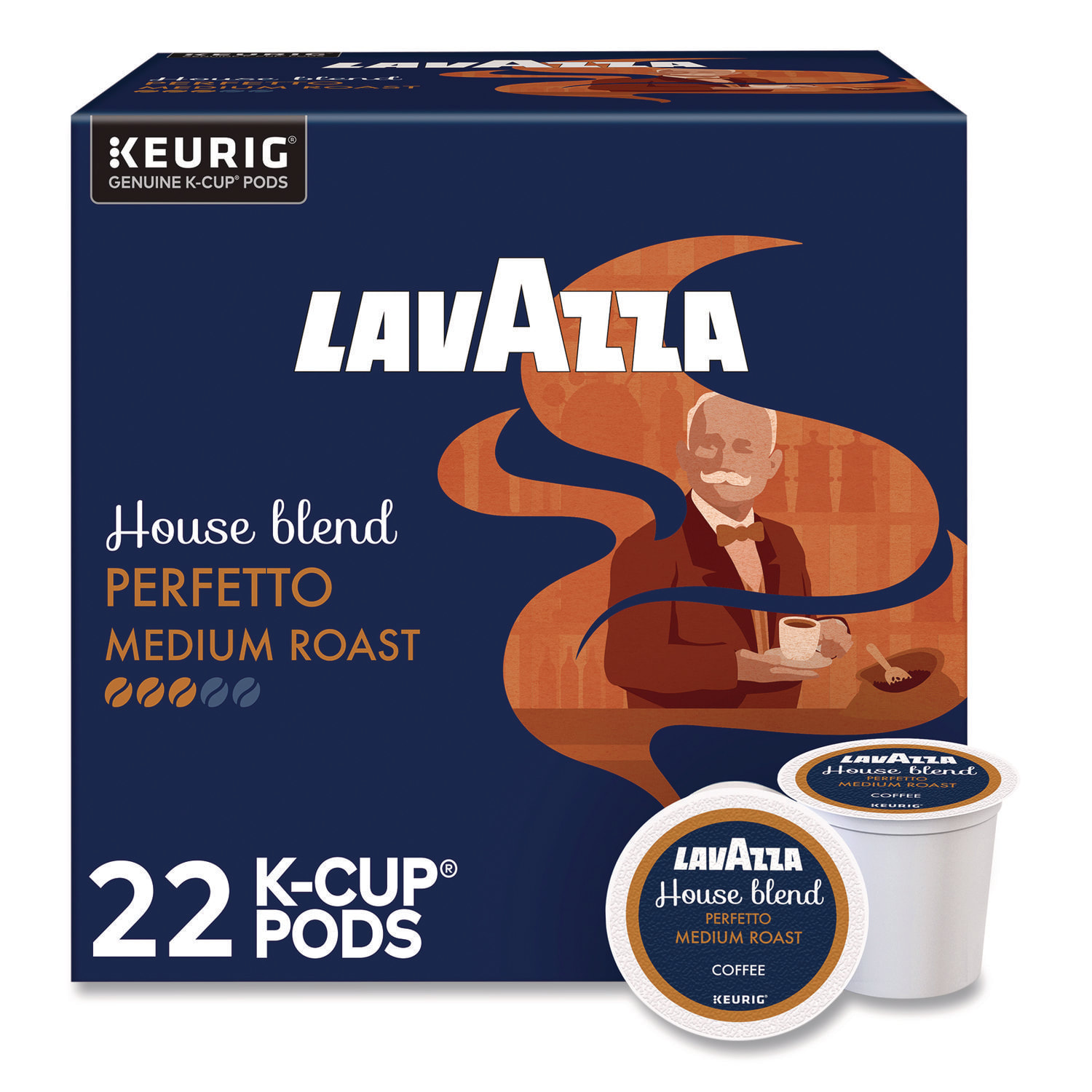Lavazza LAV5000382580 Perfetto Coffee K-Cups, House Blend, 0.41 oz, 22/Box