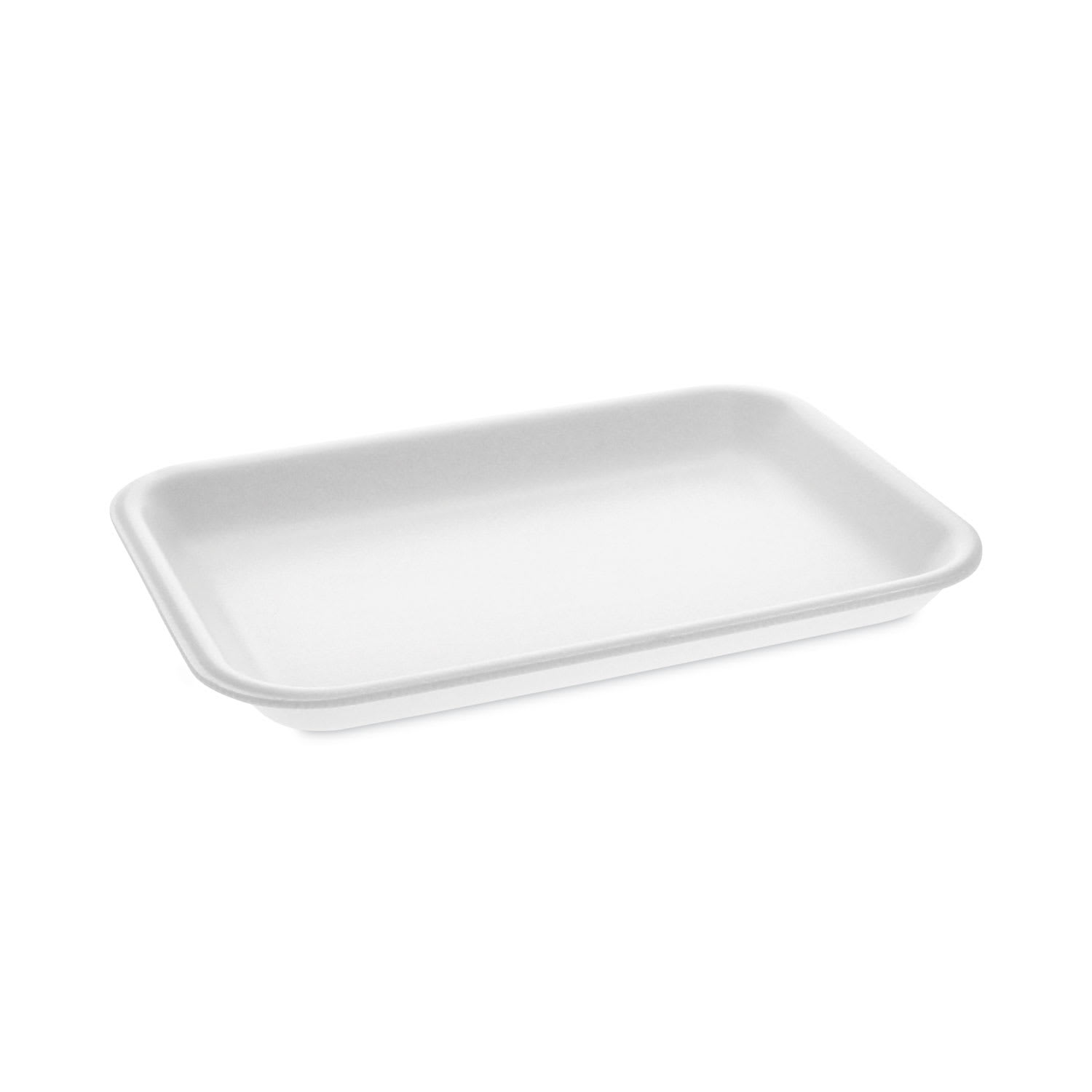 Pactiv Evergreen PCT0TF100200000 Supermarket Tray, #2, 8.2 x 5.7 x 0.91, White, Foam ,500/Carton