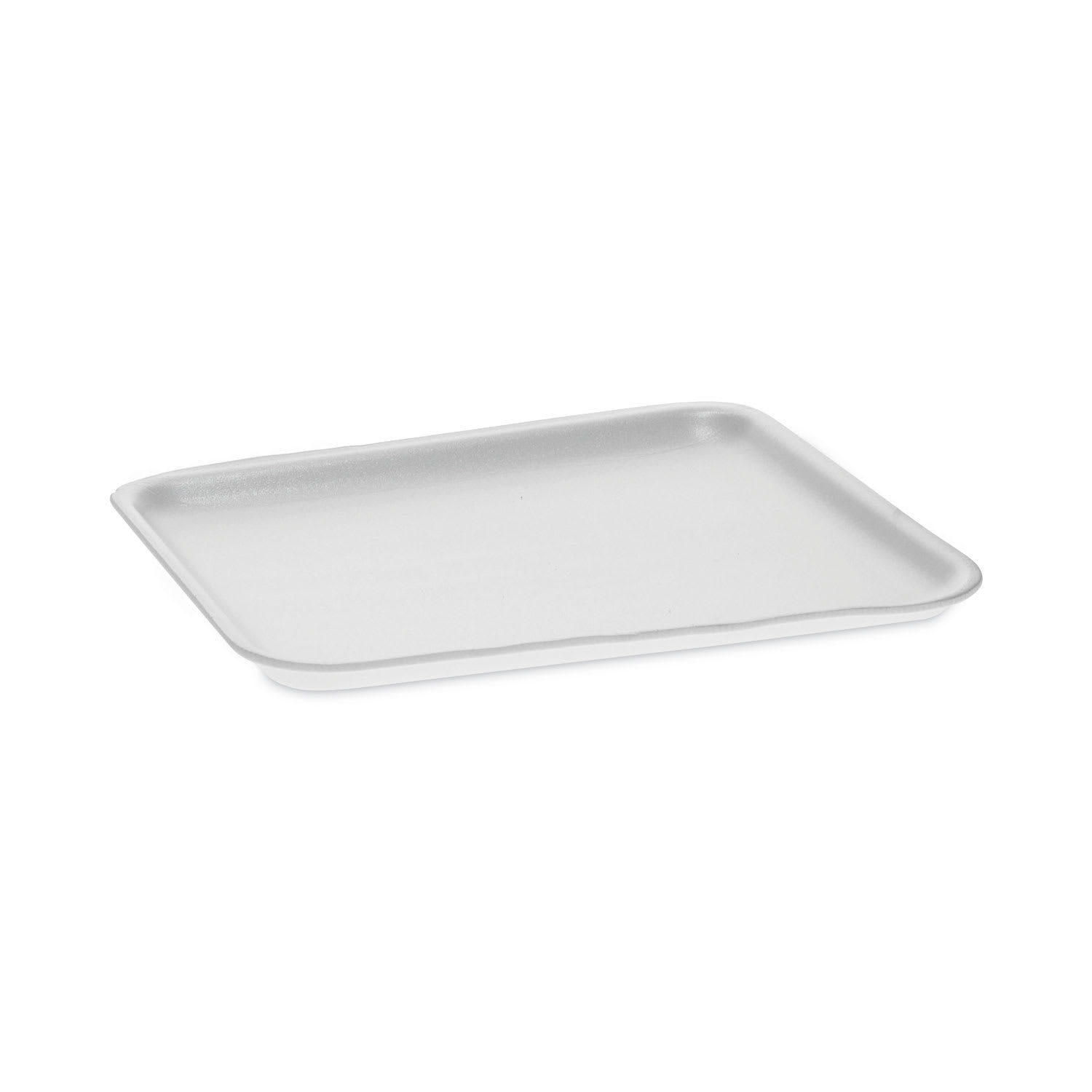 Pactiv Evergreen PCT0TF108S00000 Supermarket Tray, #8S, 10 x 8 x 0.65, White, Foam, 500/Carton
