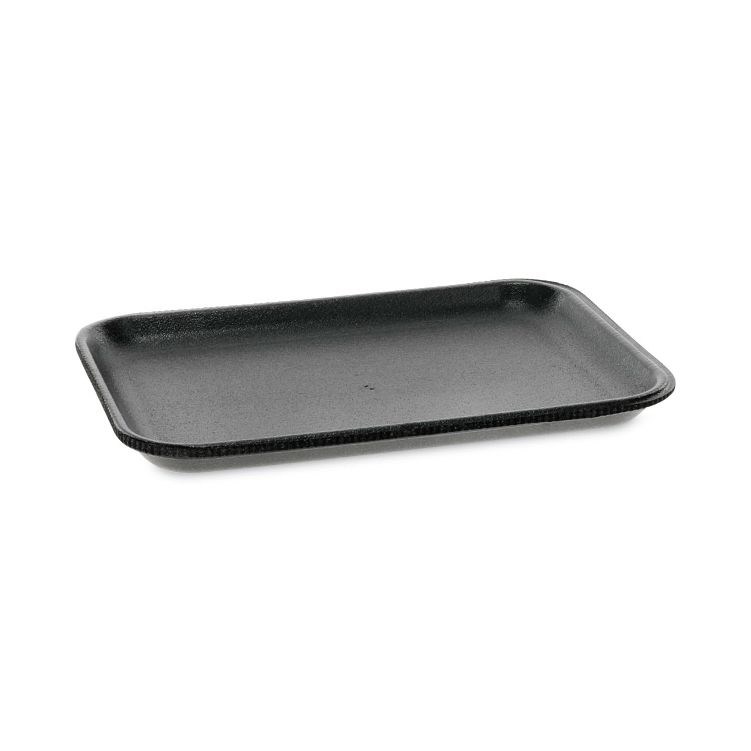 Pactiv Evergreen PCT0TFB02S00000 Supermarket Tray, #2S, 8.2 x 5.7 x 0.65, Black, Foam, 500/Carton