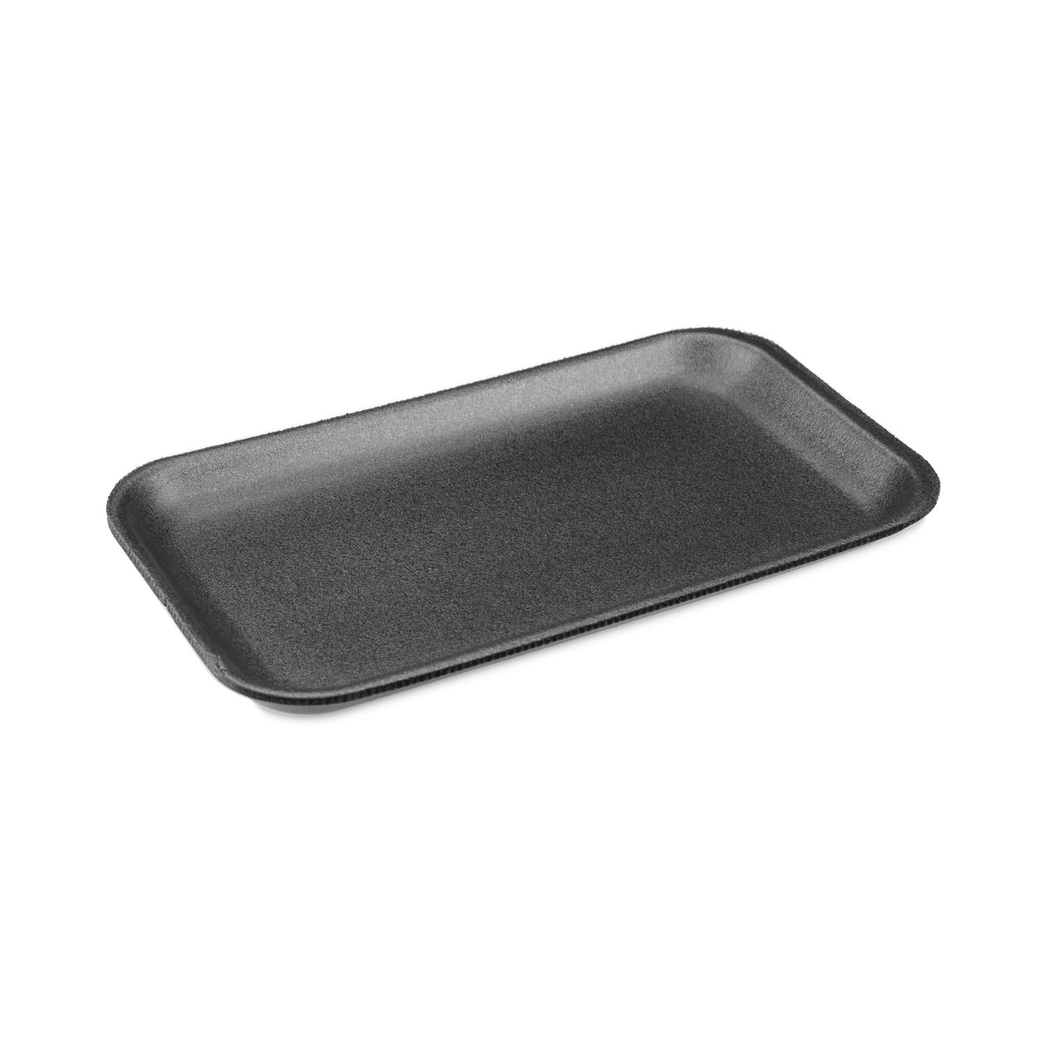 Pactiv Evergreen PCT0TFB17S00000 Meat Tray, #17S, 8.3 x 4.8 x 0.65, Black, Foam, 1,000/Carton