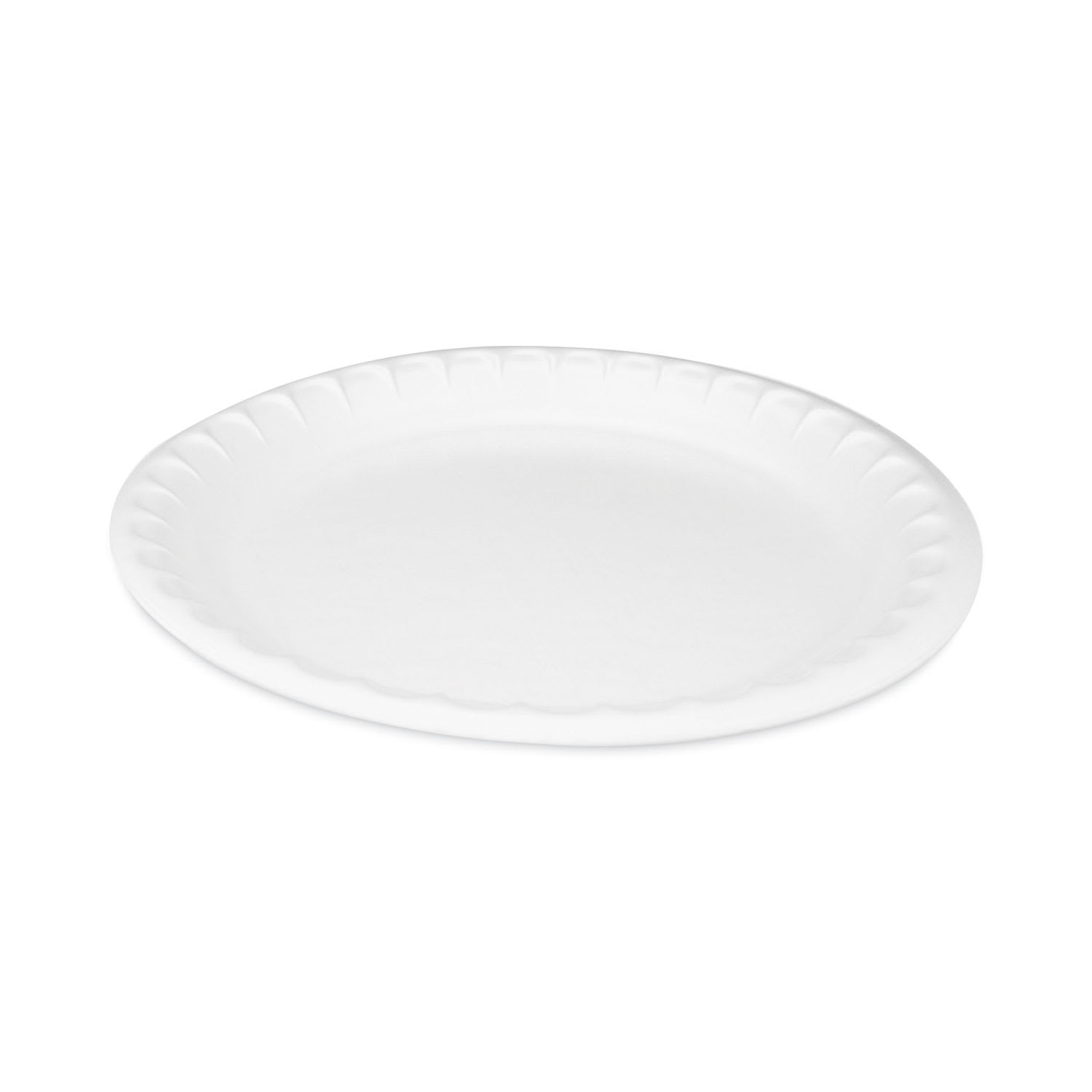 Pactiv Evergreen PCT0TK10010000Y Placesetter Deluxe Laminated Foam Dinnerware, Plate, 10.25" dia, White, 540/Carton