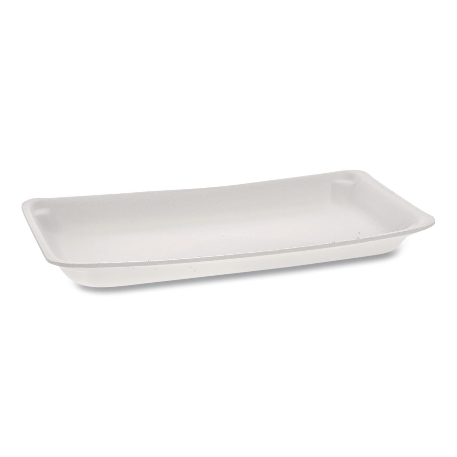 Pactiv Evergreen PCT51P110P Supermarket Tray, #10P, 10.75 x 5.5 x 1.2, White, Foam, 400/Carton