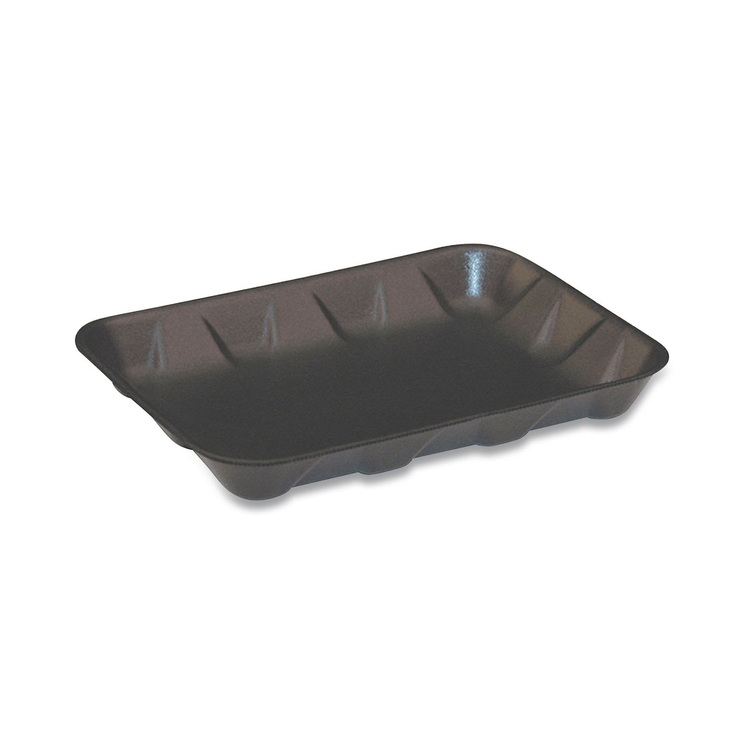 Pactiv Evergreen PCT51P904D Supermarket Tray, #4D, 8.6 x 6.6 x 1.3, Black, Foam, 400/Carton
