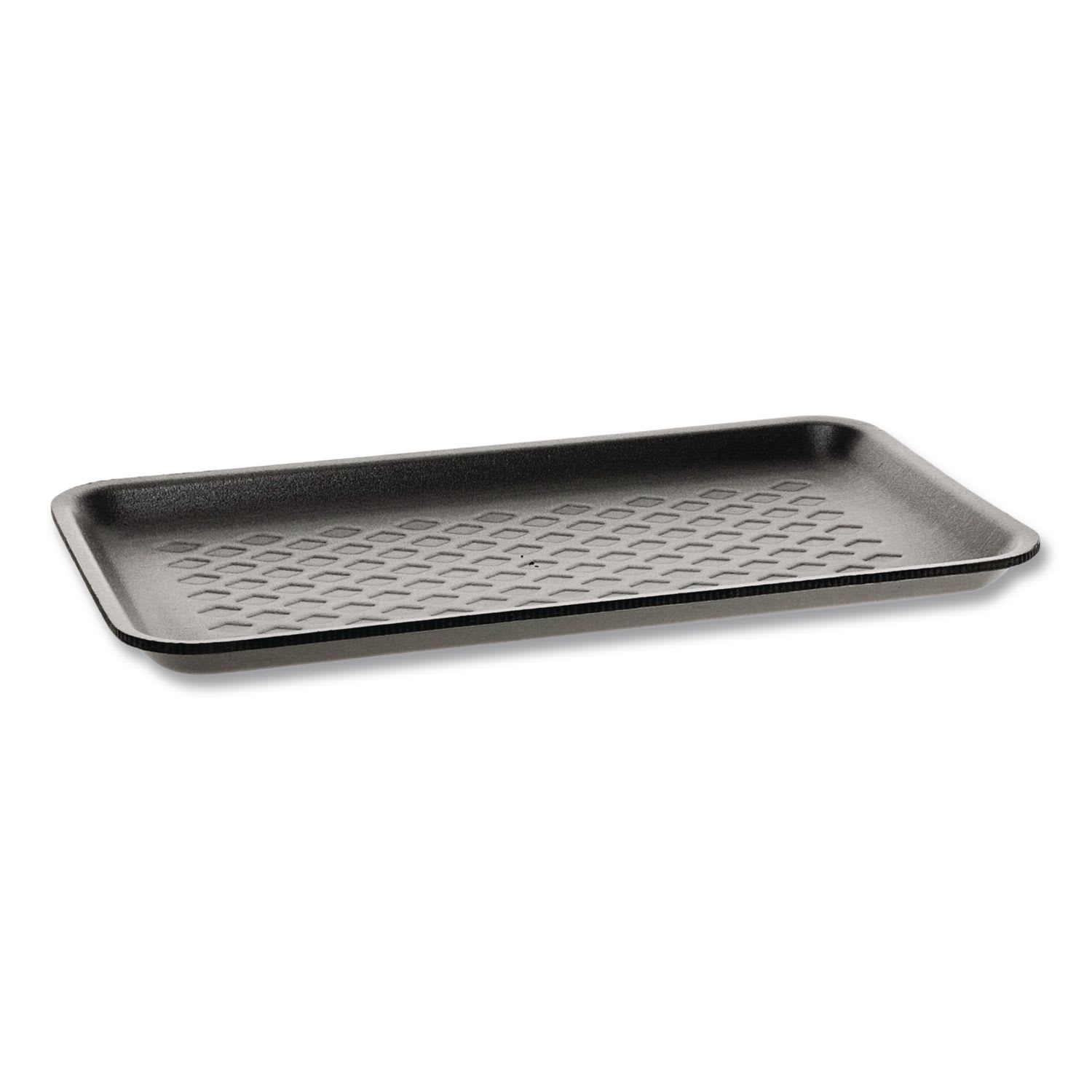 Pactiv Evergreen PCT51P910S Supermarket Tray, #10S, 10.9 x 5.9 x 0.7, Black, Foam, 500/Carton