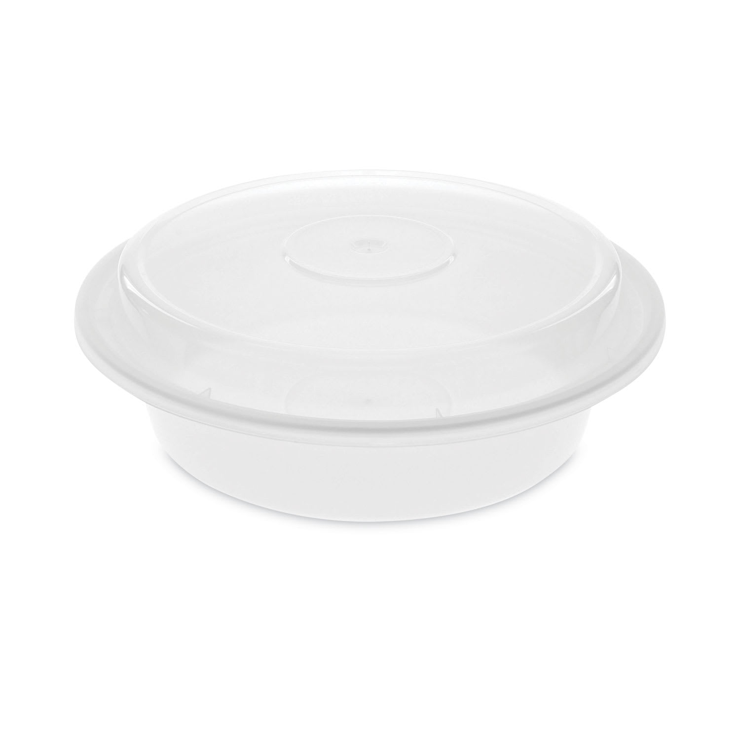Pactiv Evergreen PCTNC723 Newspring VERSAtainer Microwavable Containers, 24 oz, 7 x 7 x 2.3, White/Clear, Plastic, 150/Carton
