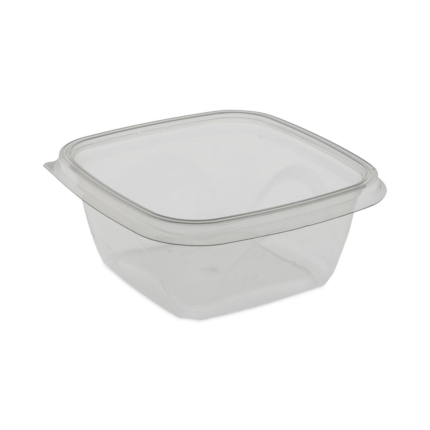Pactiv Evergreen PCTSAC0516 EarthChoice Square Recycled Bowl, 16 oz, 5 x 5 x 1.75, Clear, Plastic, 504/Carton