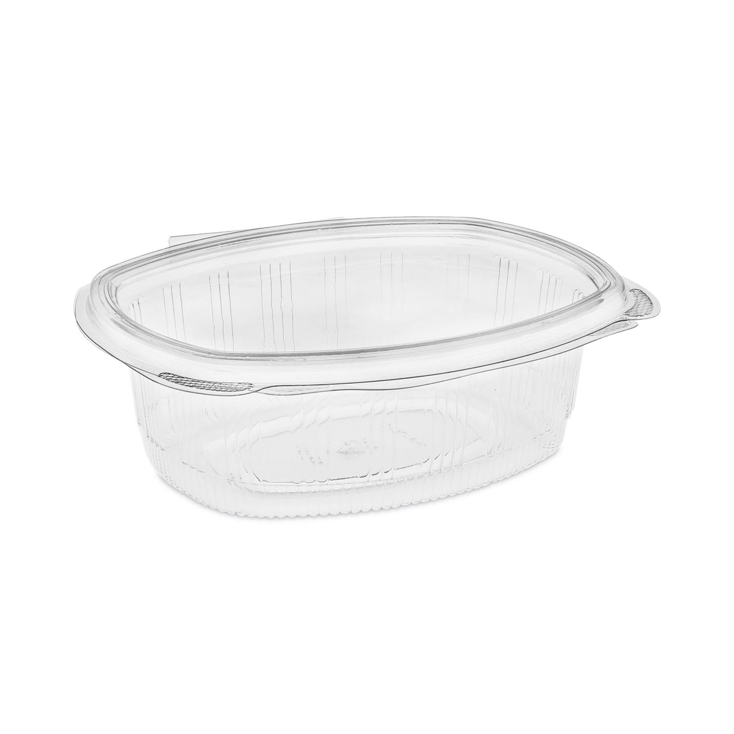 Pactiv Evergreen PCTYCA910240000 EarthChoice Recycled PET Hinged Container, 24 oz, 7.37 x 5.87 x 2.37, Clear, Plastic, 280/Carton