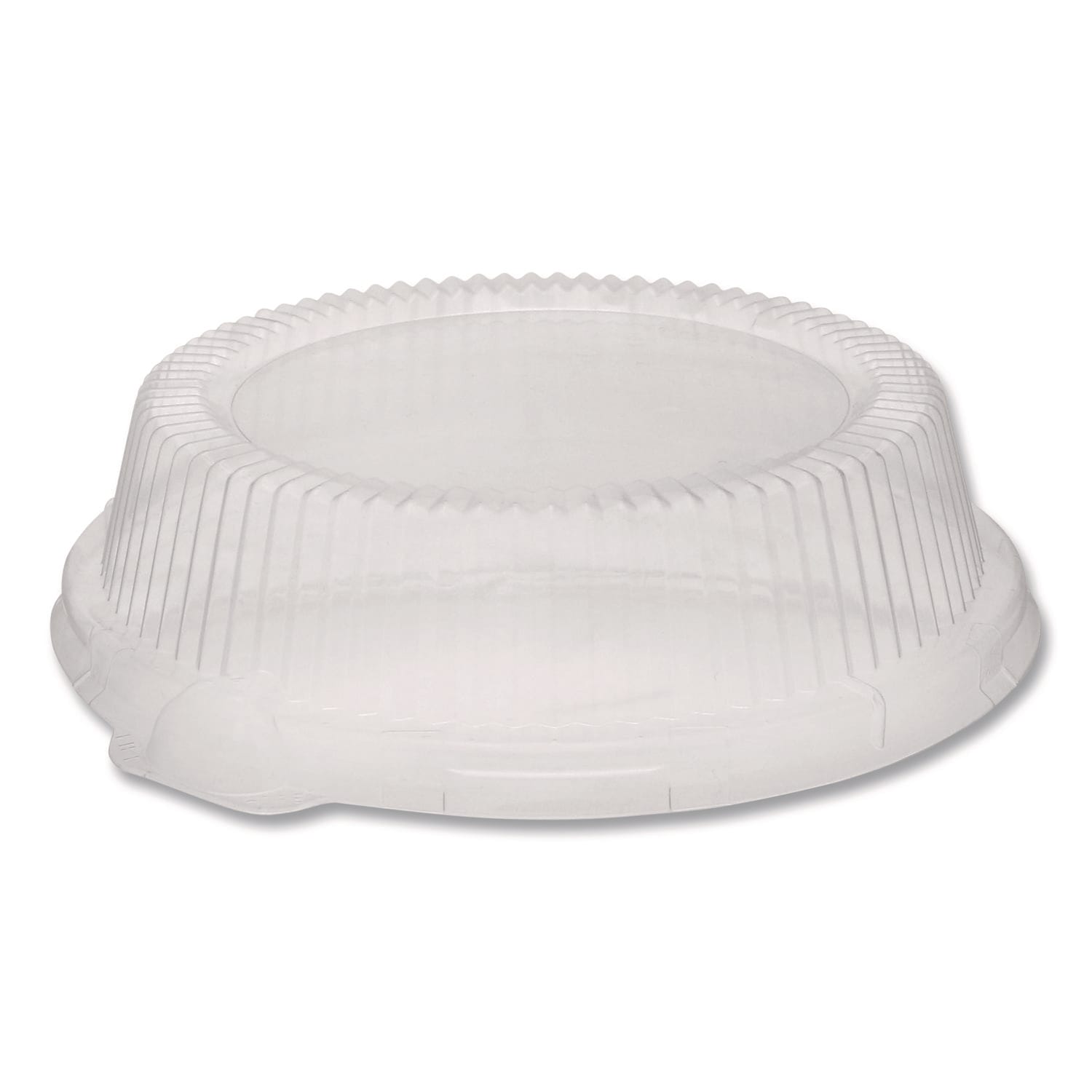 Pactiv Evergreen PCTYCI800090000 ClearView Dome-Style Lid with Tabs, 8.9" Diameter x 0.8" h, Clear, Plastic, 126/Carton