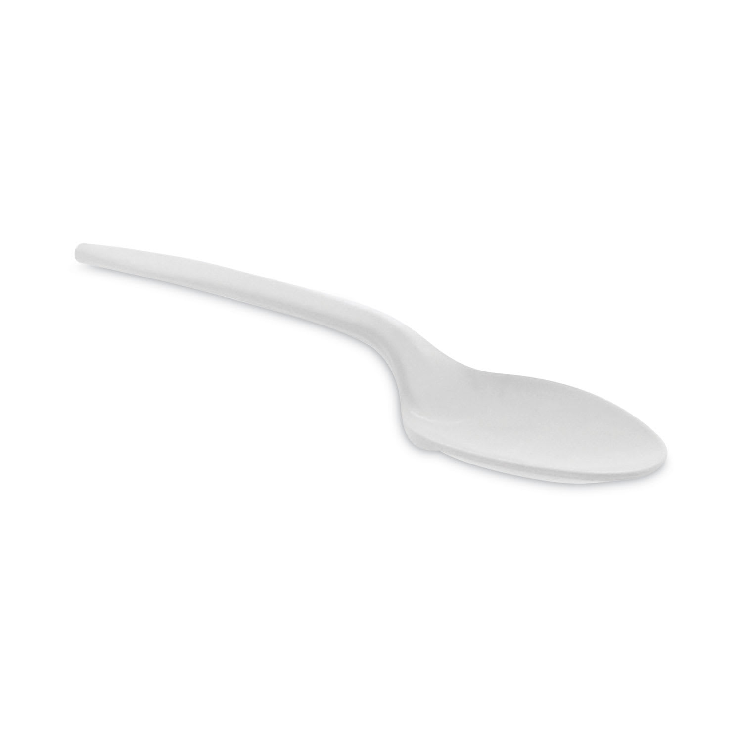 Pactiv Evergreen PCTYFWSWCH Fieldware Cutlery, Mediumweight Spoon, Plastic, White, 1,000/Carton