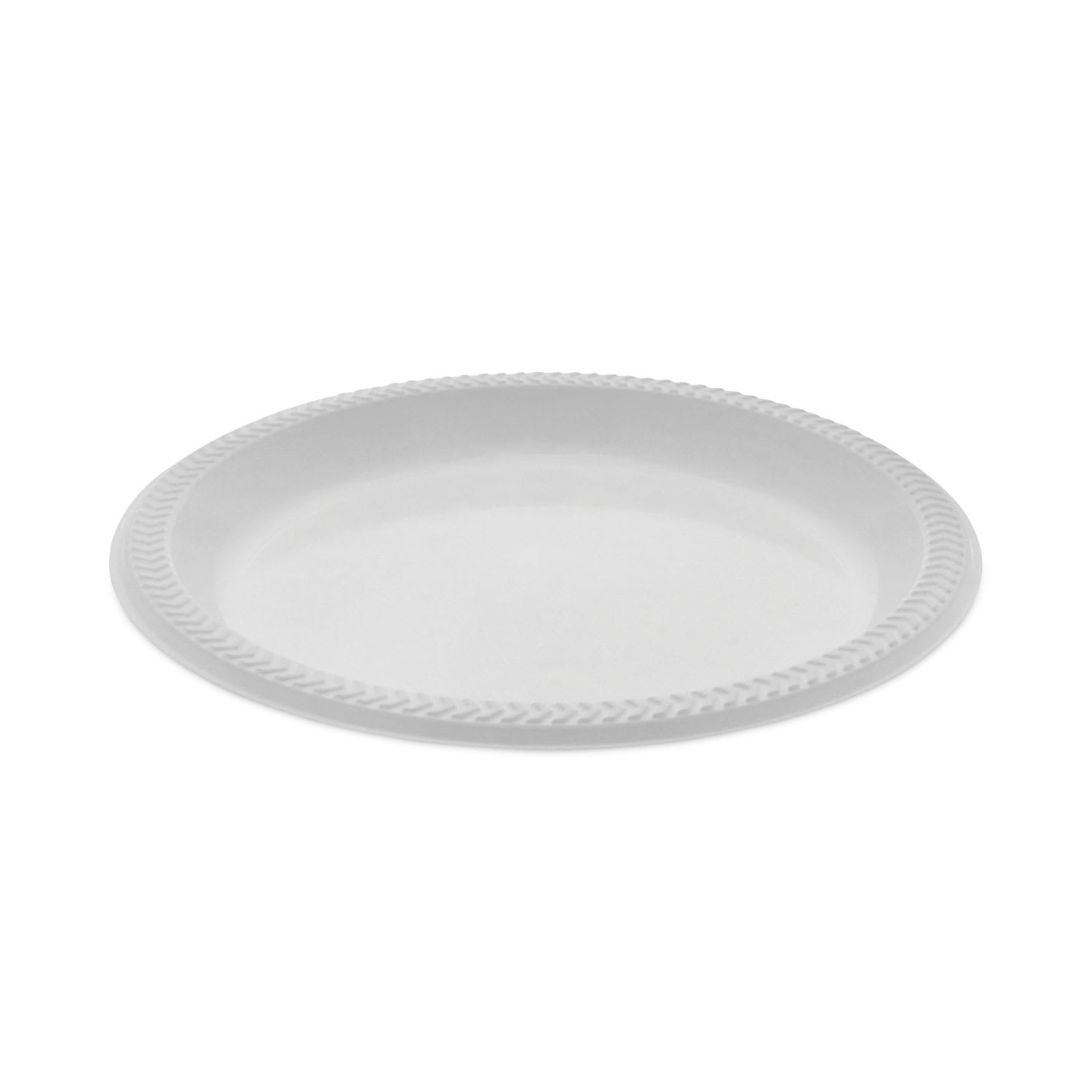 Pactiv Evergreen PCTYMI9 Meadoware Impact Plastic Dinnerware, Plate, 8.88" dia, White, 400/Carton