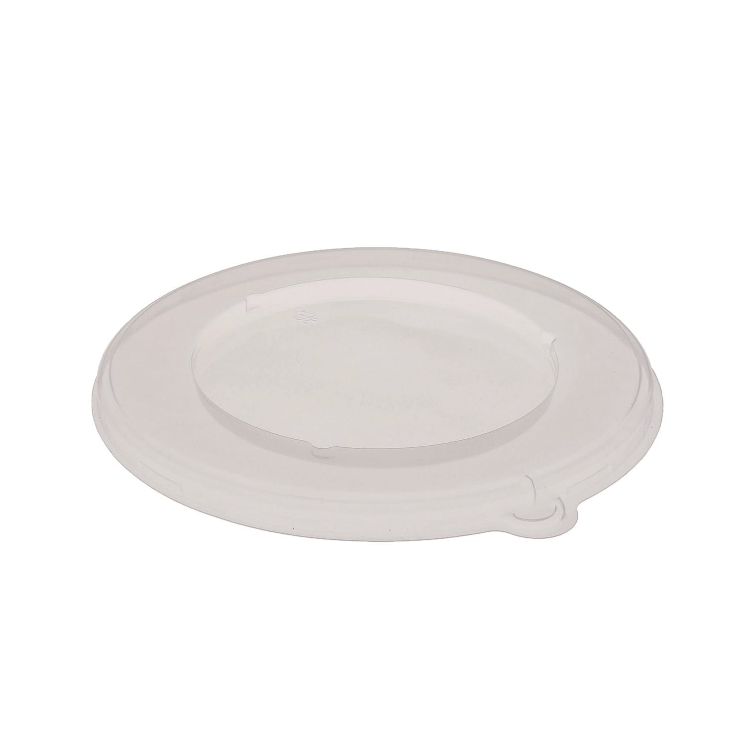 Pactiv Evergreen PCTYPPLIDF8RND EarthChoice PP Lid for Fiber Blend Bowl, 8" Diameter, Clear, Plastic, 200/Carton