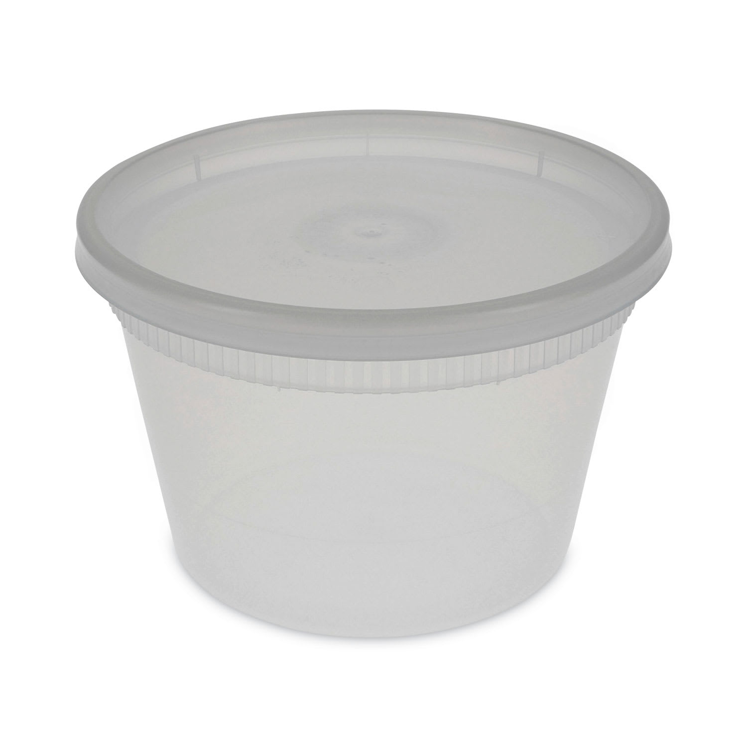 Pactiv Evergreen PCTYSD2516 Newspring DELItainer Microwavable Container, 16 oz, 4.7" Diameter x 3.1"h, Clear, Plastic, 240/Carton