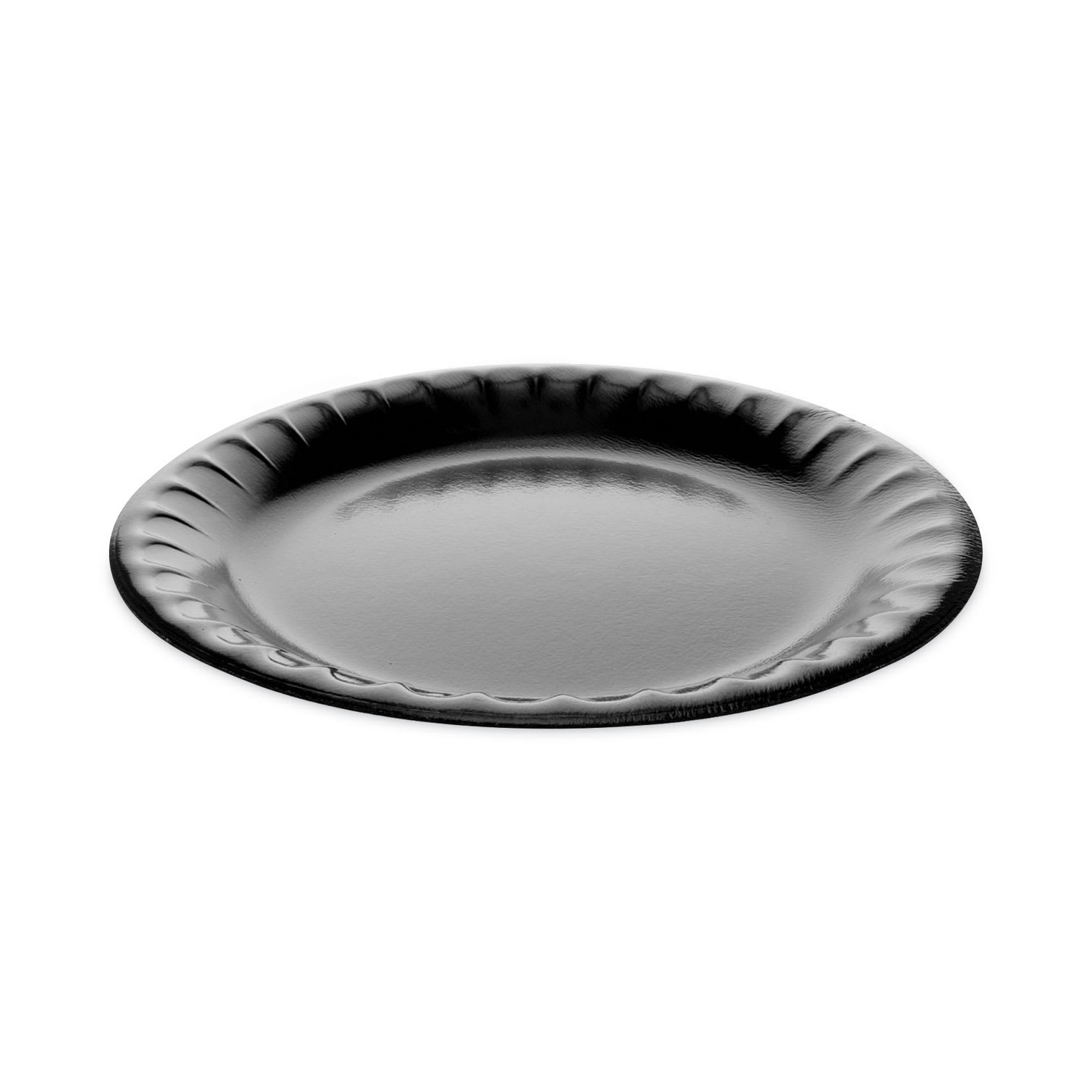 Pactiv Evergreen PCTYTKB00090000 Placesetter Deluxe Laminated Foam Dinnerware, Plate, 9" dia, Black, 500/Carton
