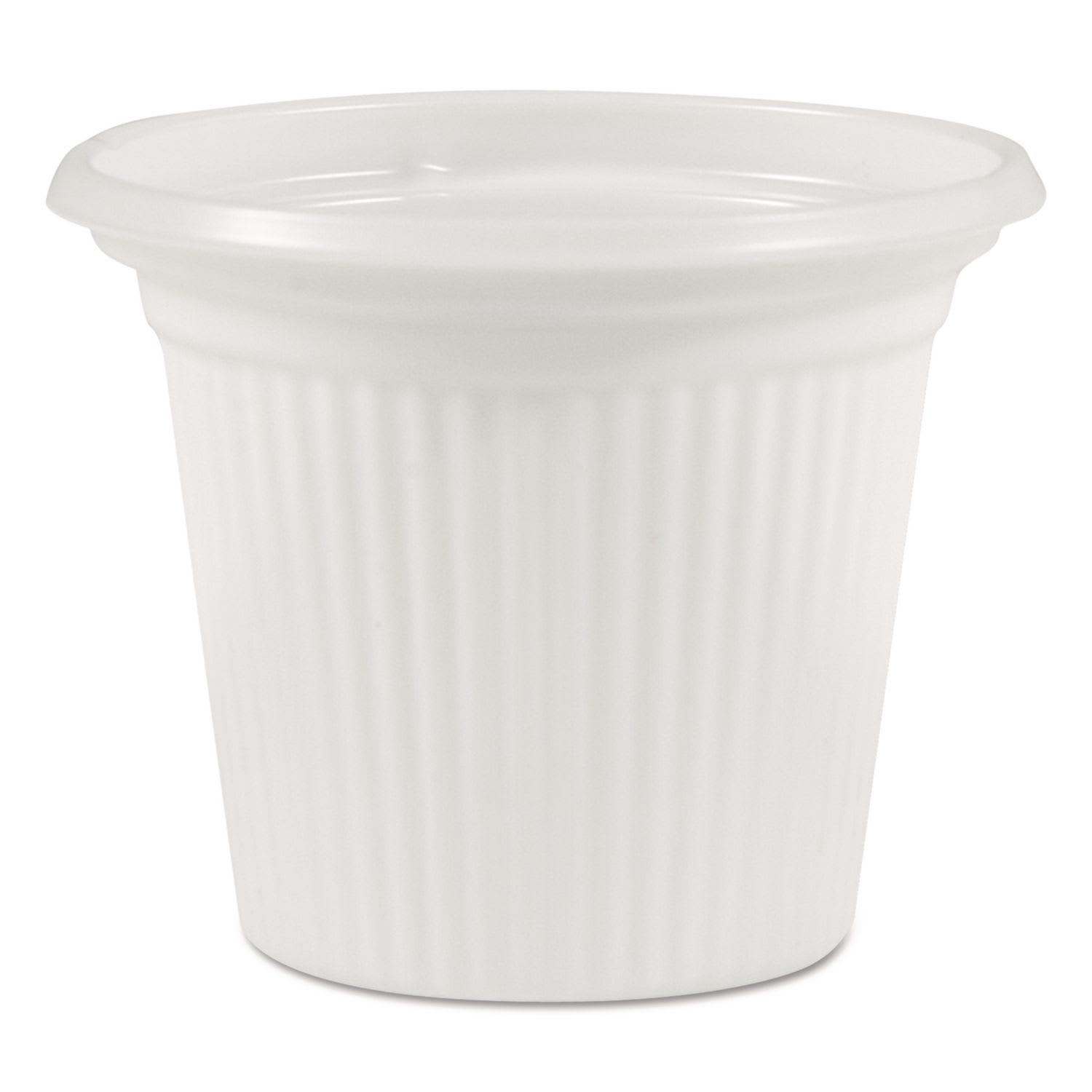 Plastifar PST11014 Plastic Condiment Cups, 0.75 oz, Translucent, 250/Sleeve, 20 Sleeves/Carton