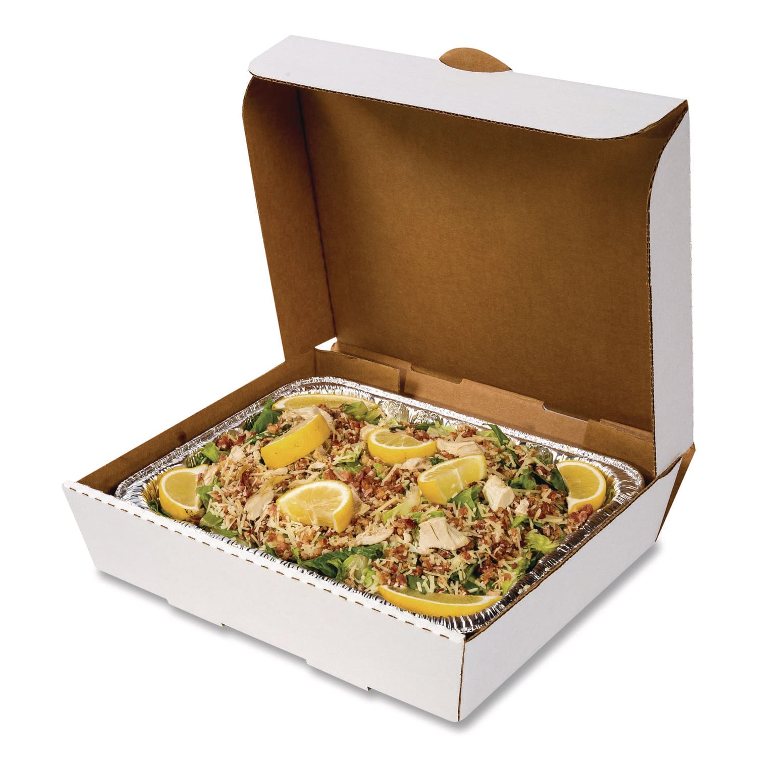 AmerCareRoyal RPPCCBHP13113 Catering Boxes, 10.88 x 13 x 3, White, Paper, 50/Carton