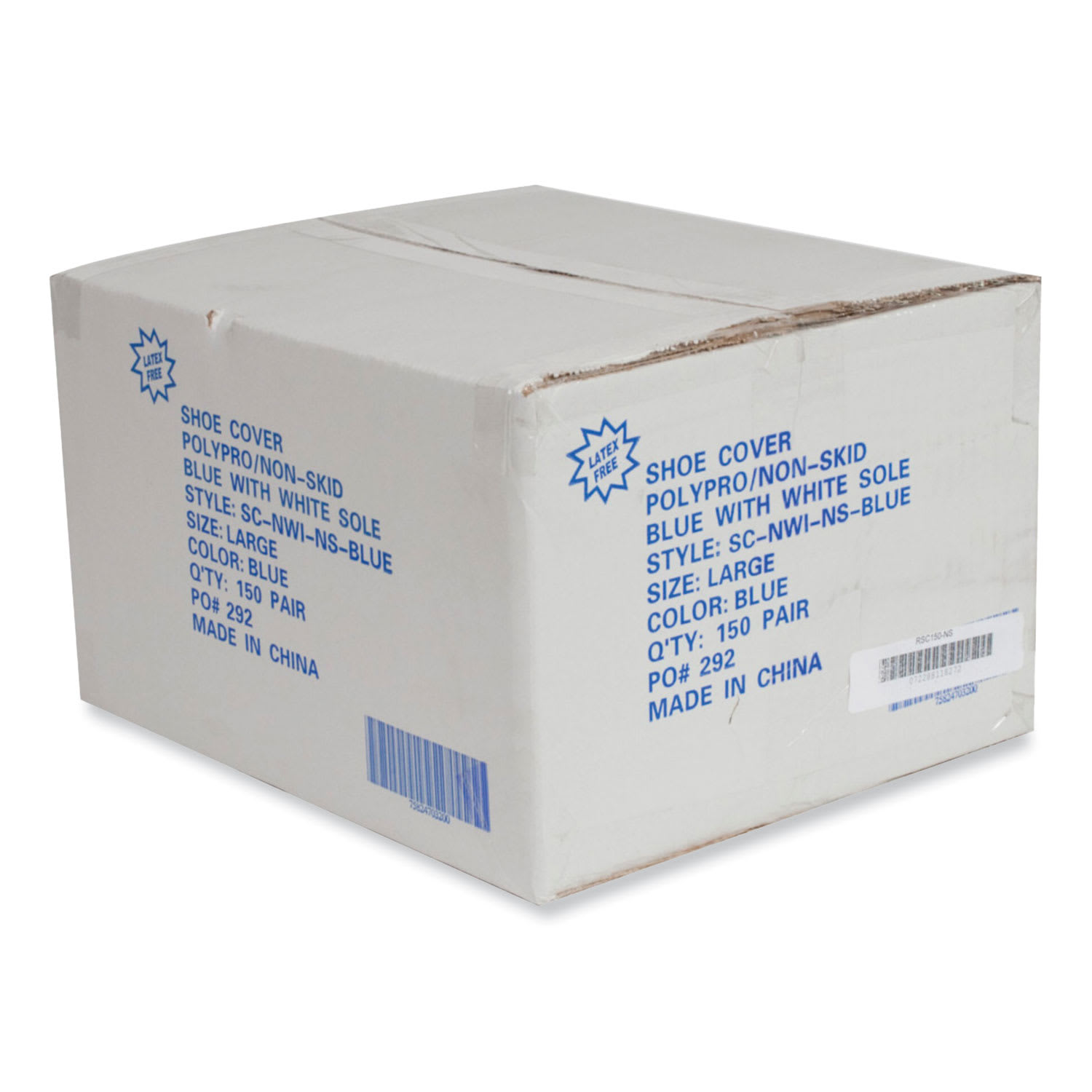 AmerCareRoyal RPPRSC150NS Polypropylene Non-Skid Shoe Covers, One Size Fits All, Blue, 300/Carton