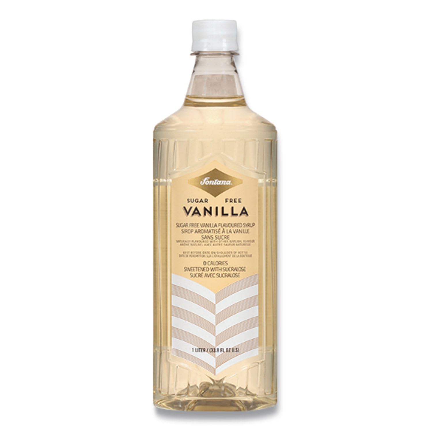 Fontana SBK412824642 Flavored Coffee Syrup, Sugar Free Vanilla, 1 L Bottle