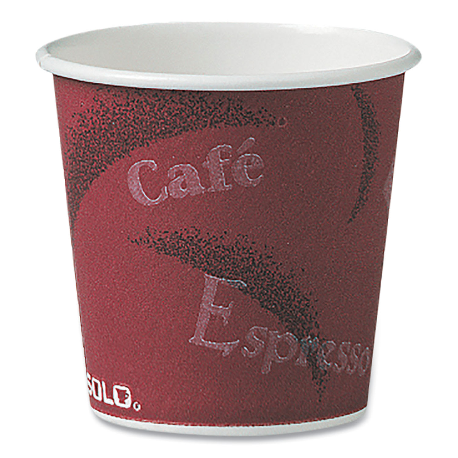 SOLO SCC374SI Single-Sided Poly Paper Hot Cups, 4 oz, Bistro Design, 50/Pack, 20 Packs/Carton