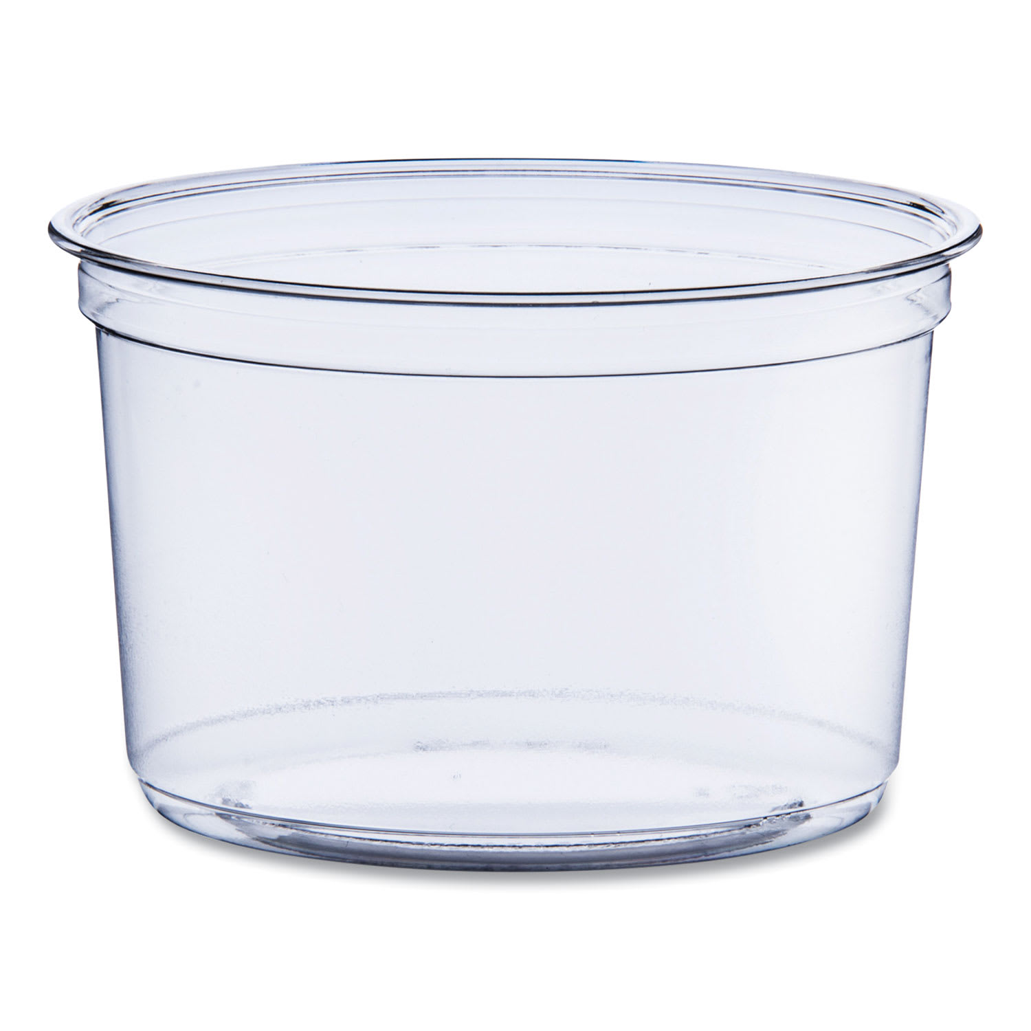 SOLO SCCDM16R Bare Eco-Forward RPET Deli Containers, ProPlanet Seal, 16 oz, 4.6" Diameter x 3" h, Clear, Plastic, 500/Carton