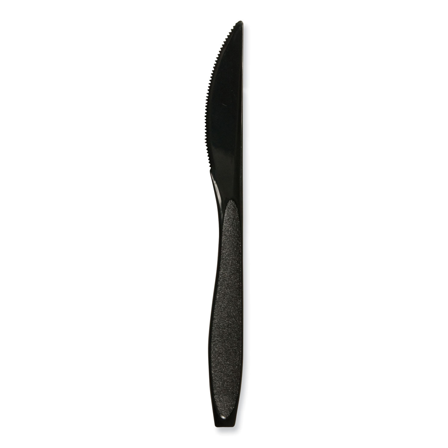 SOLO SCCHSKK Impress Heavyweight Full-Length Polystyrene Cutlery, Knife, Plastic, Black, 1,000/Carton