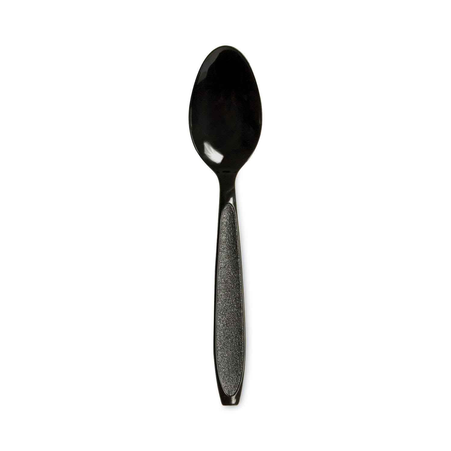SOLO SCCHSKT Impress Heavyweight Full-Length Polystyrene Cutlery, Spoon, Plastic, Black, 1,000/Carton