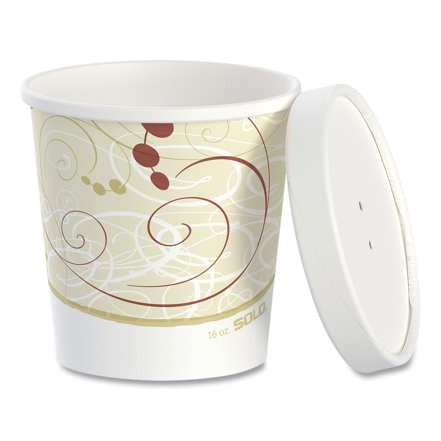 SOLO SCCKHB16ASYM Flexstyle Double Poly Food Combo Packs, 16 oz, Symphony, Paper, 25 Combos/Sleeve, 10 Sleeves/Carton