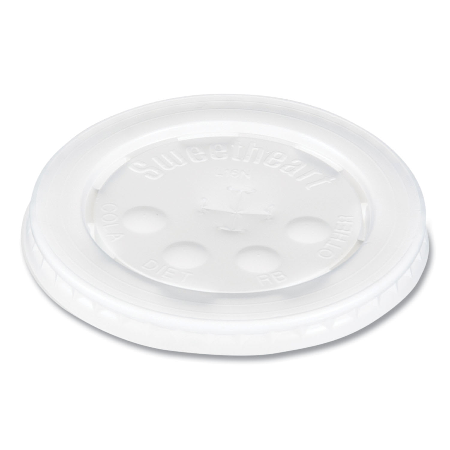 SOLO SCCL16BL Polystyrene Plastic Flat Straw-Slot Cold Cup Lids, Fits 12 oz to 24 oz Cold Cups, Plastic, Translucent, 125/Pack, 16 Packs/CT