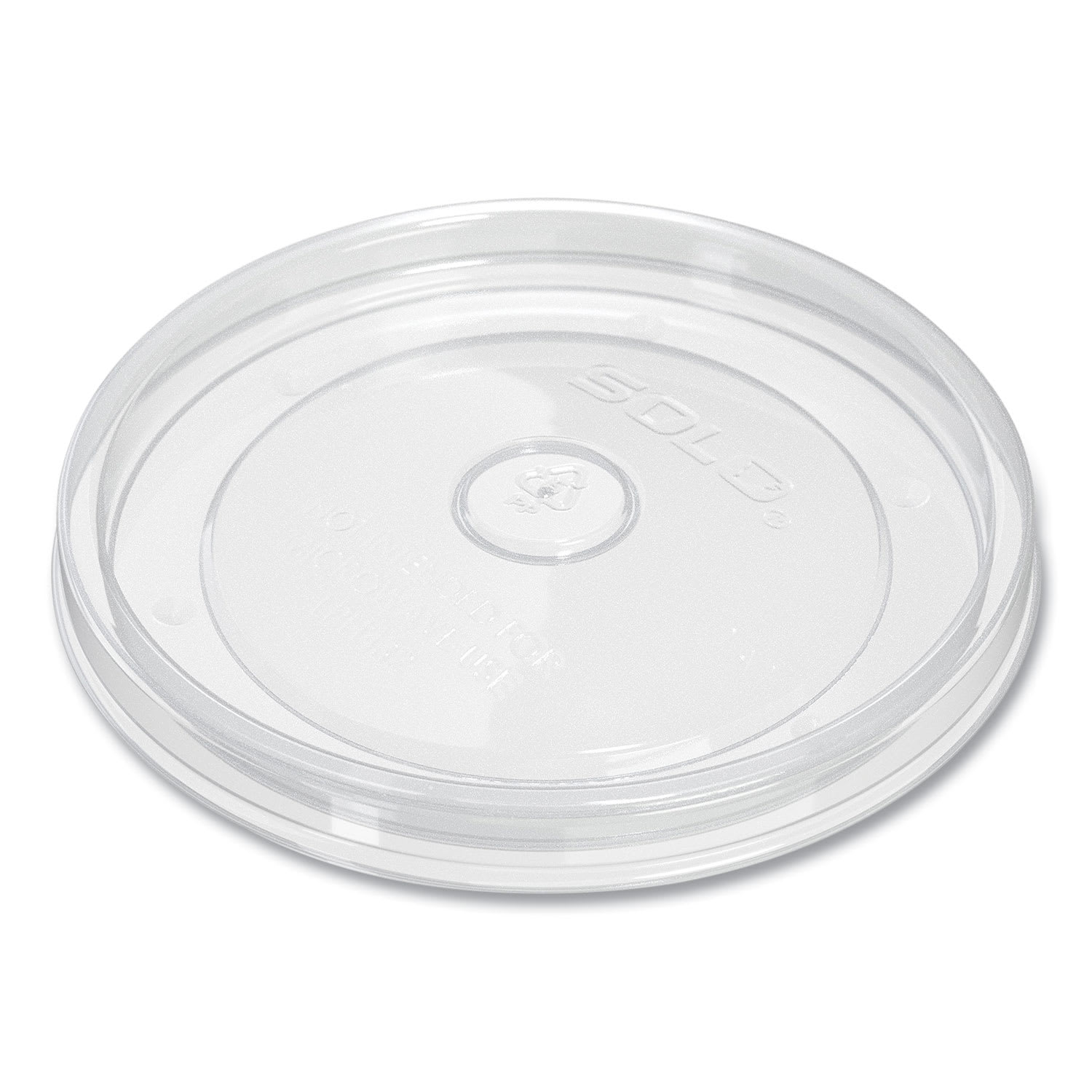 SOLO SCCLPH4320090 Polypropylene Vented Food Container Lids, Recessed, For 32 oz Food Containers, Clear, Plastic, 1,000/Carton