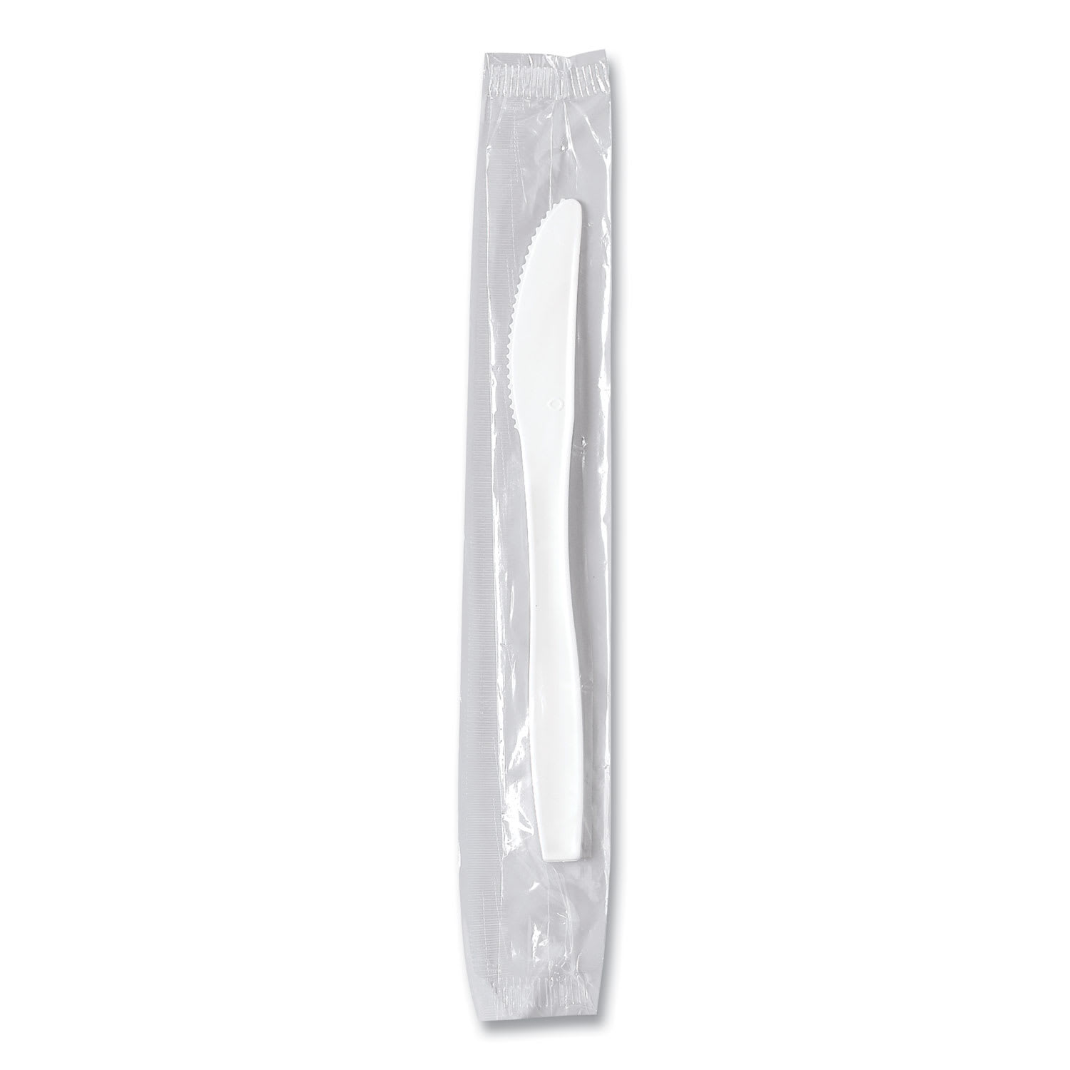 SOLO SCCMOW20007 Regal Mediumweight Cutlery, Individually Wrapped, Knife, Plastic, White, 1,000/Carton