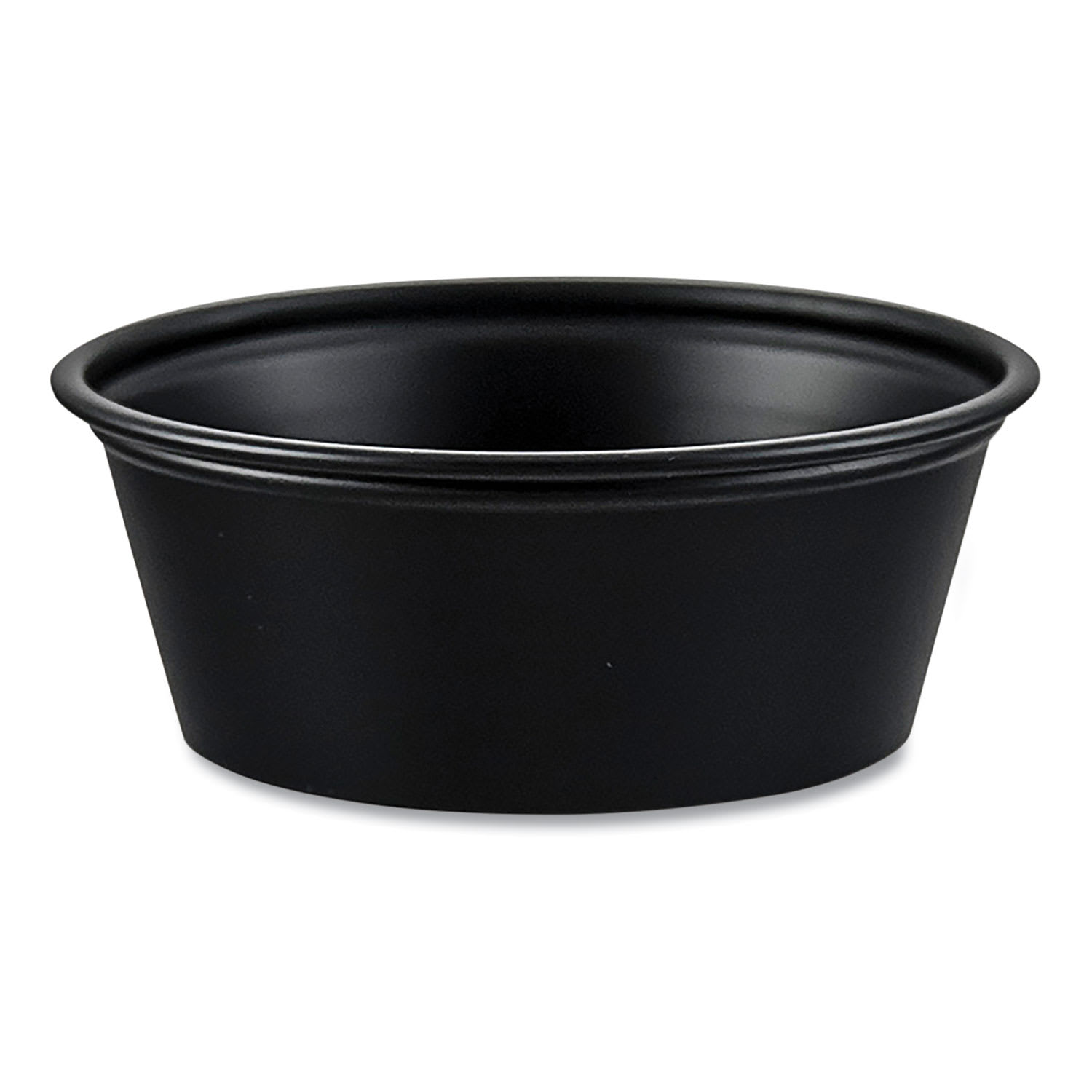 SOLO SCCP150BLK Portion Containers, 1.5 oz, Plastic, Black, 250/Bag, 10 Bags/Carton