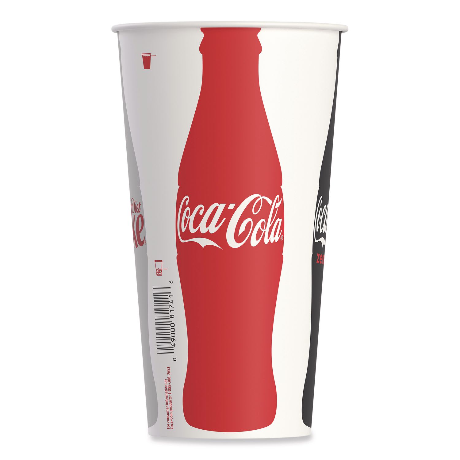 SOLO SCCRN32CB Double Sided Poly Paper Cold Cups, 28 oz to 32 oz, Coca-Cola Design, 40/Pack, 12 Packs/Carton