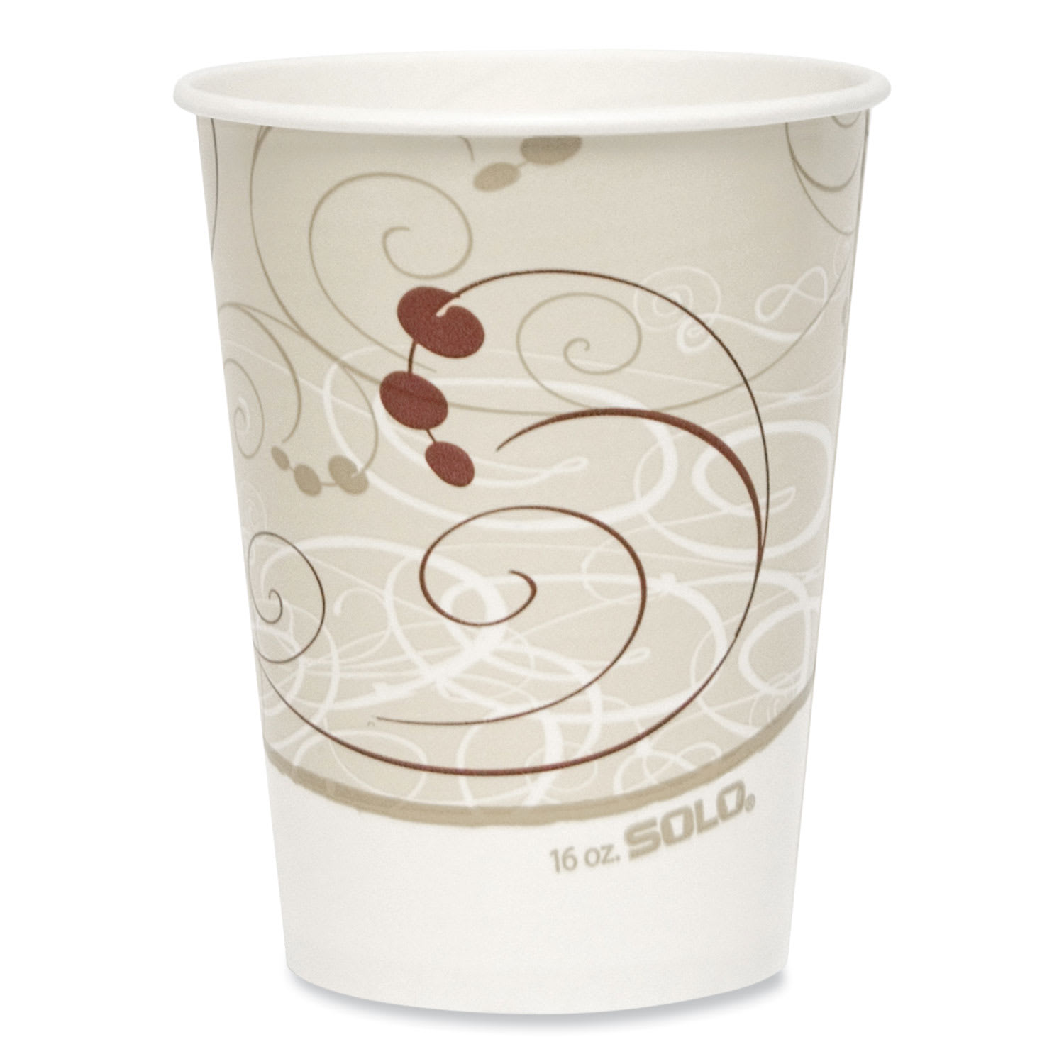 SOLO SCCRNP16PJ8000 Double Sided Poly Paper Cold Cups, 16 oz, Symphony Design, 50/Sleeve, 20 Sleeves/Carton