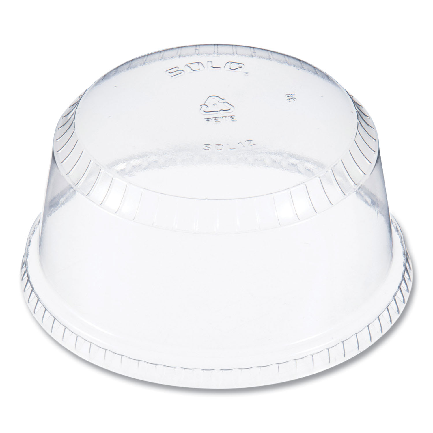 SOLO SCCSDL12 SoloServe PET Sundae Cup Lids, Fits 5.5 oz to 12 oz Sundae Cups, Plastic, Clear, 1,000/Carton