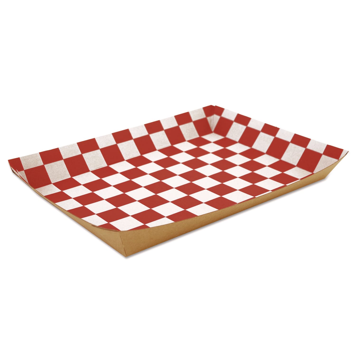 SCT SCH0590 Paper Food Baskets, 10.5 x 7.5 x 1.5, Brown/Red/White, Paper, 250/Carton