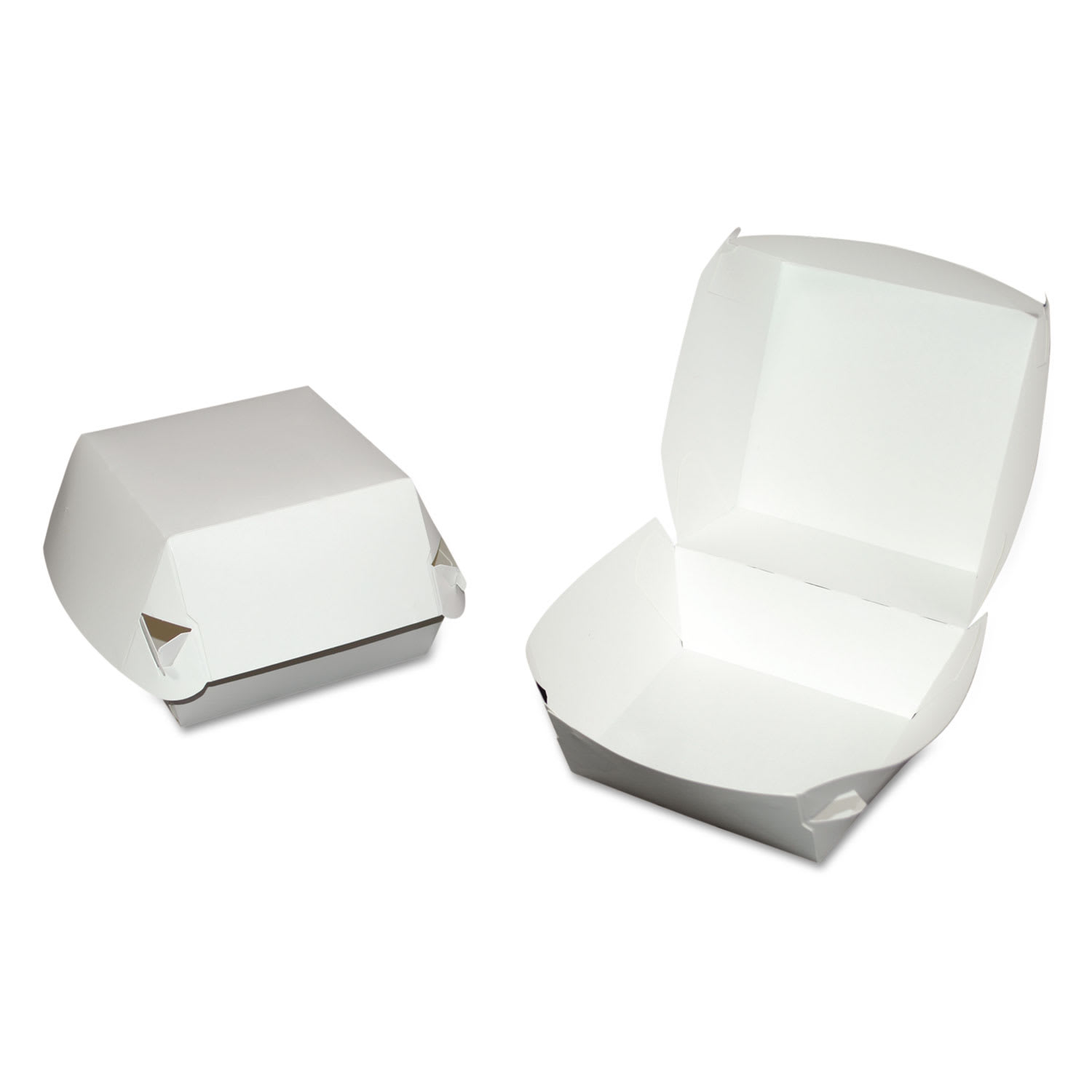 SCT SCH0705 Hamburger Clamshell, 4.37 x 4.37 x 3.37, White, Paper, 500/Carton
