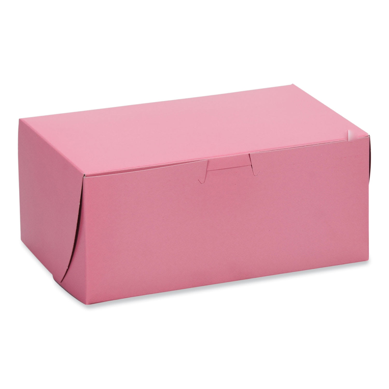 SCT SCH0821 Pink One-Piece Non-Window Bakery Box, 7 x 7 x 4, Pink, Paper, 250/Carton