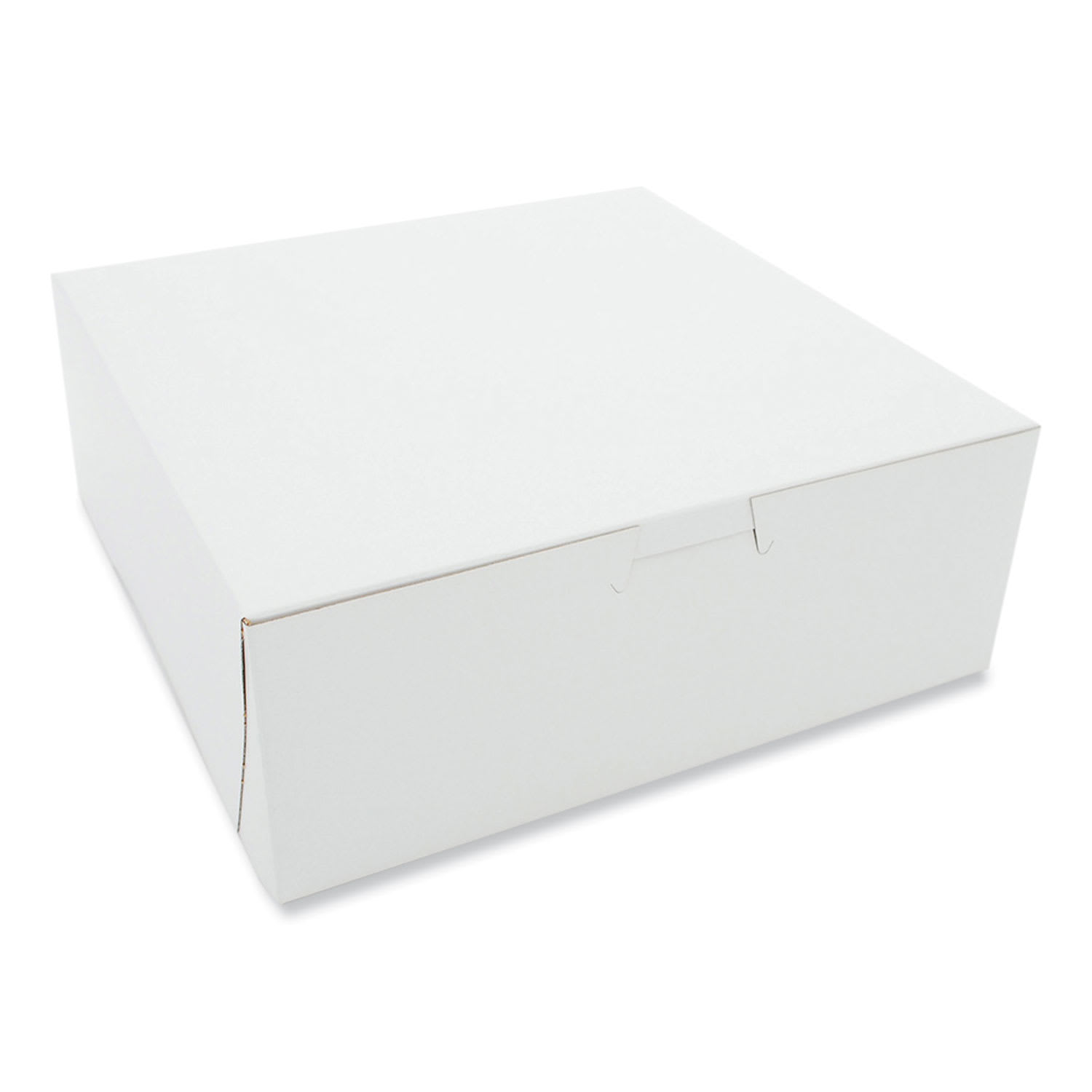 SCT SCH0937 White One-Piece Non-Window Bakery Boxes, 8 x 5 x 3, White, Paper, 250/Carton