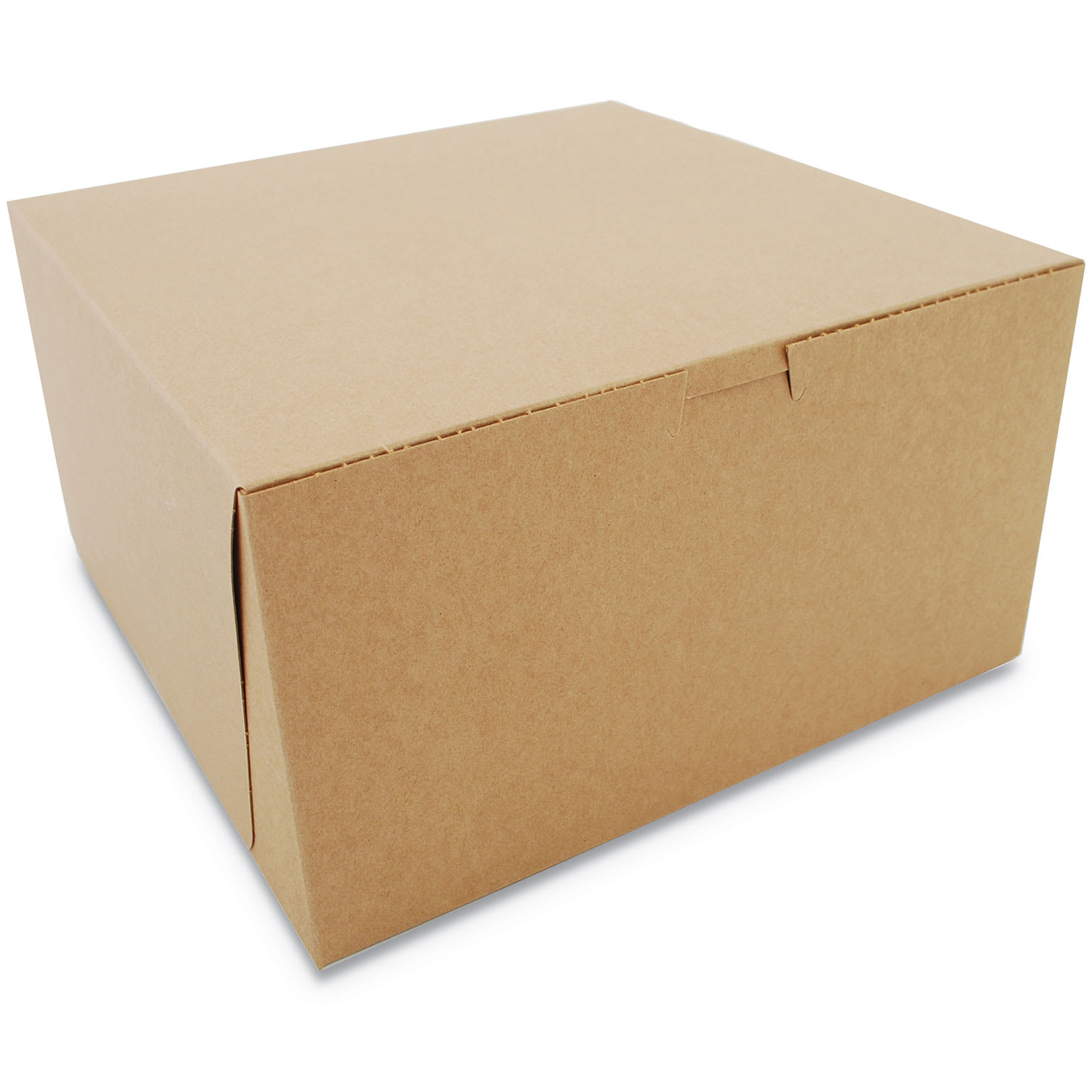 SCT SCH0977K Kraft One-Piece Non-Window Bakery Boxes, 10 x 10 x 5.5, Brown, Paper, 100/Carton