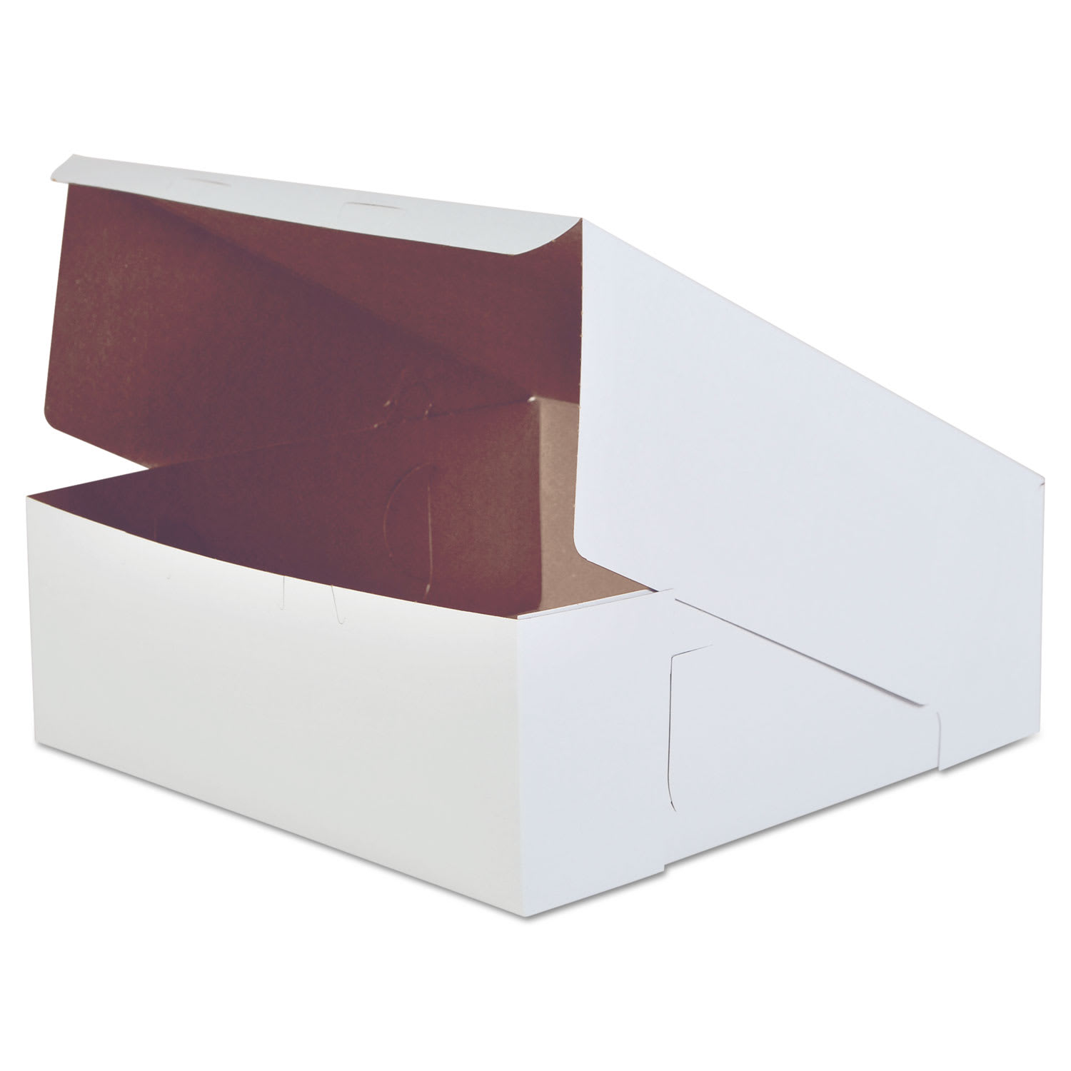 SCT SCH0991 White One-Piece Non-Window Bakery Boxes, 14 x 14 x 5, White, Paper, 50/Carton