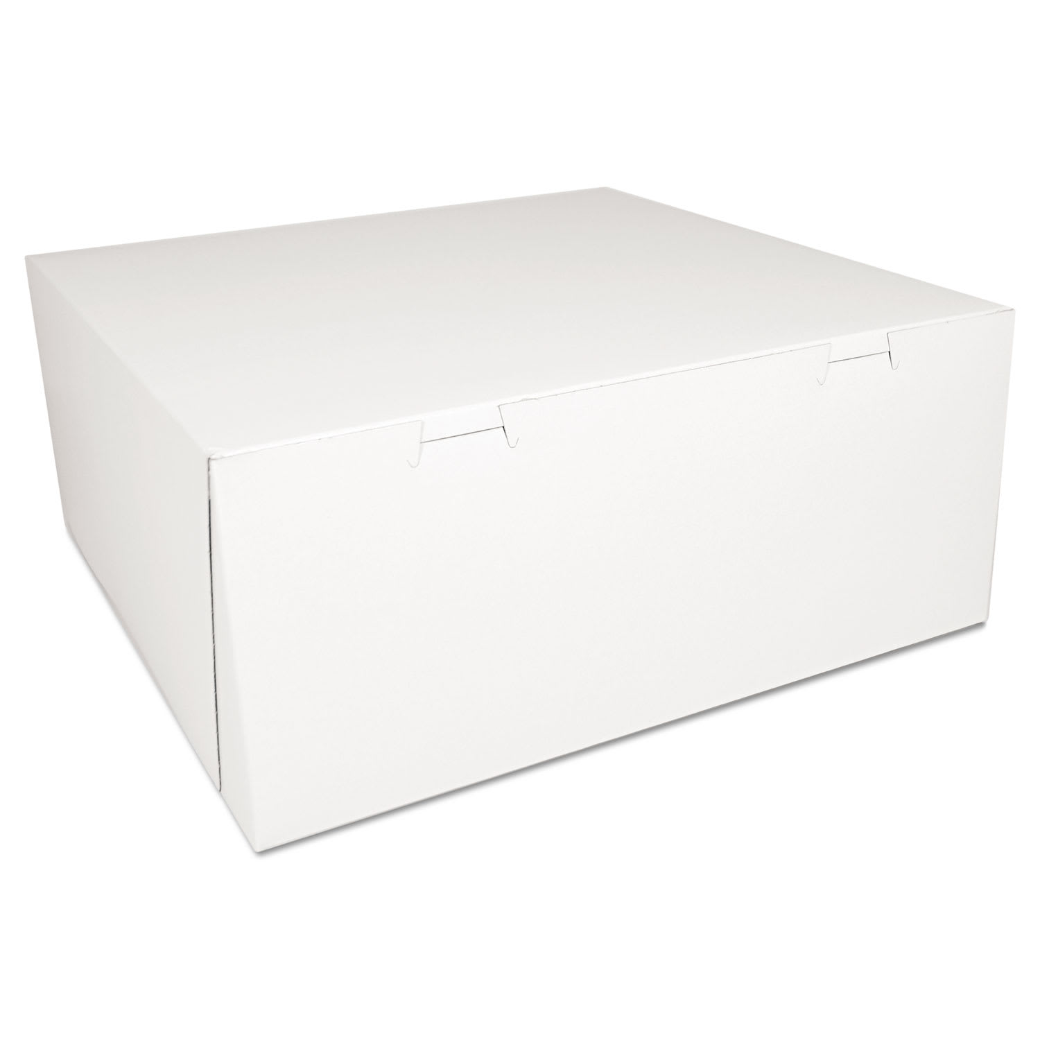 SCT SCH0993 White One-Piece Non-Window Bakery Boxes, 14 x 14 x 6, White, Paper, 50/Carton
