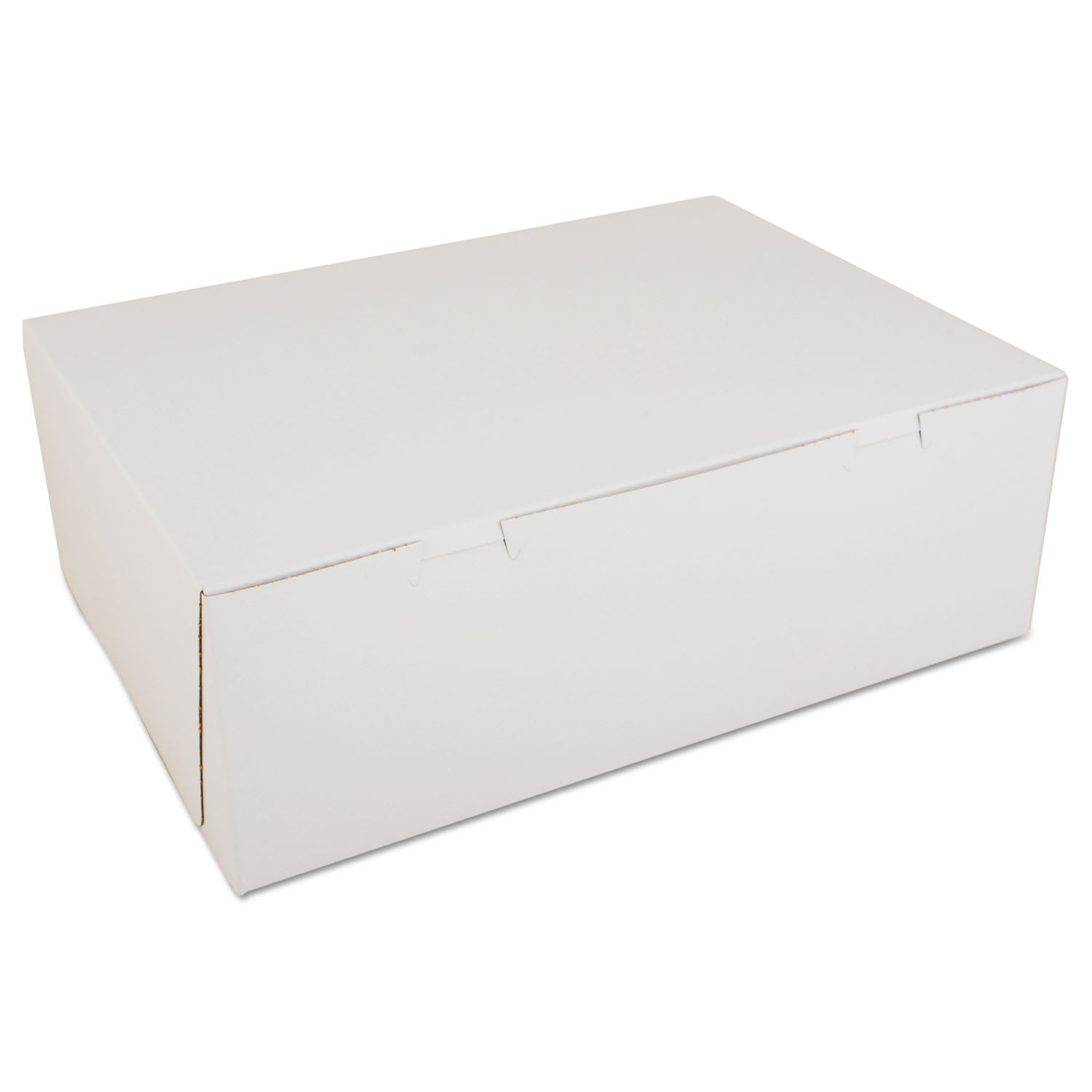 SCT SCH1005 White One-Piece Non-Window Bakery Boxes, 14.5 x 10.5 x 5, White, Paper, 100/Carton
