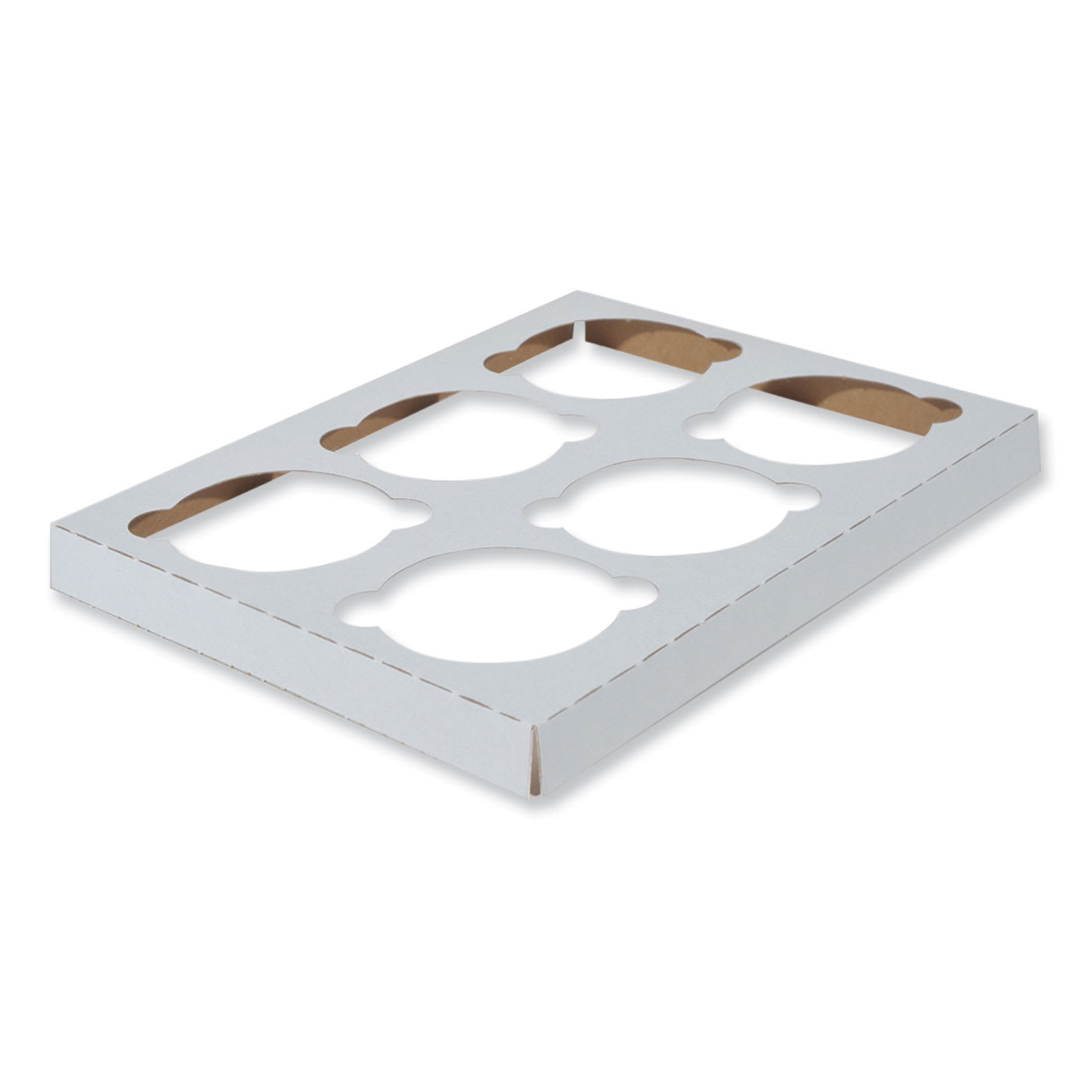 SCT SCH1010 Cupcake Holder Inserts, 6-Cupcake Holder, 8.87 x 6.87 x 0.75, White, Paper, 200/Carton